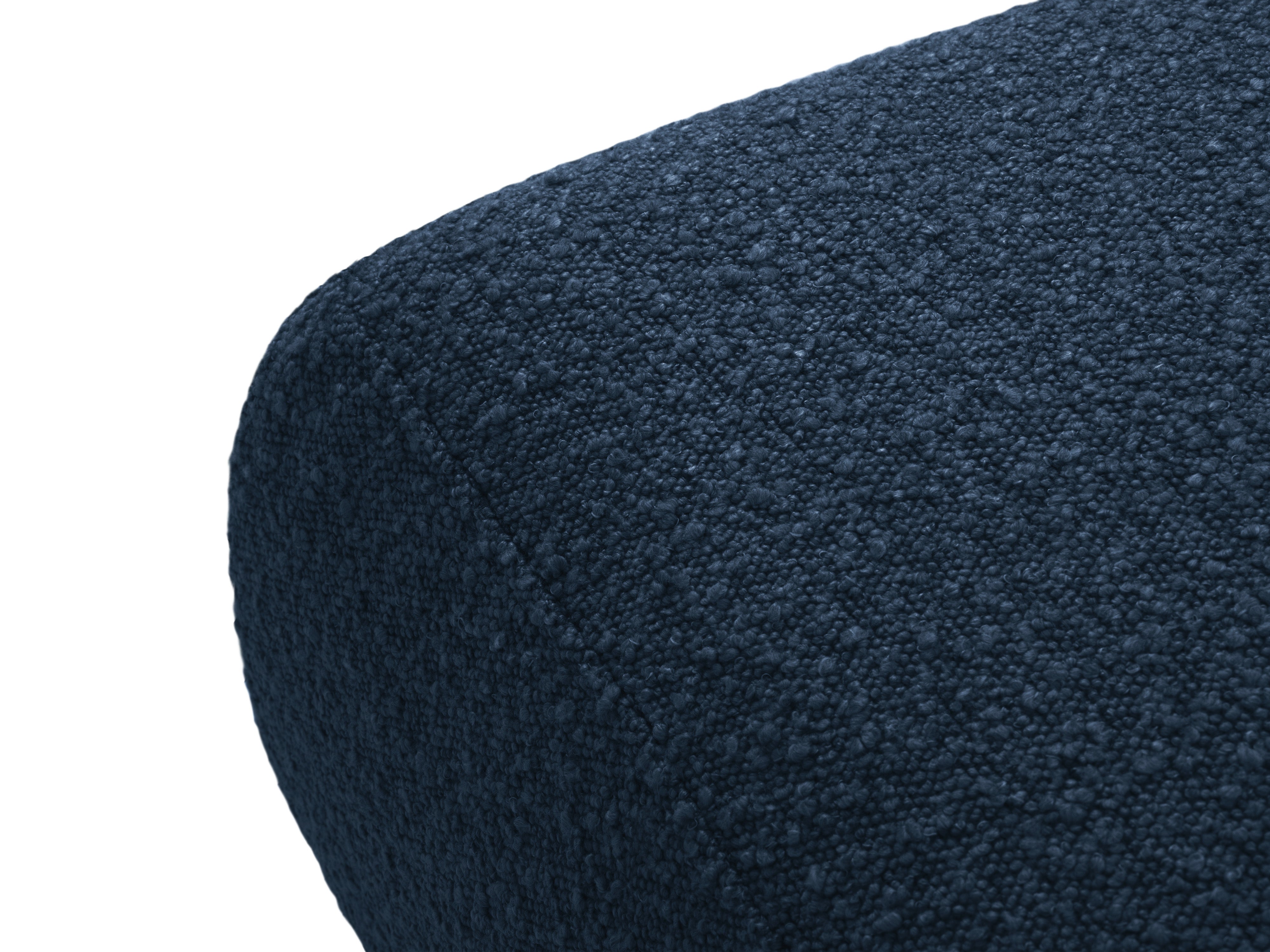 Puf w tkaninie boucle MOLINO granatowy Micadoni Eye on Design