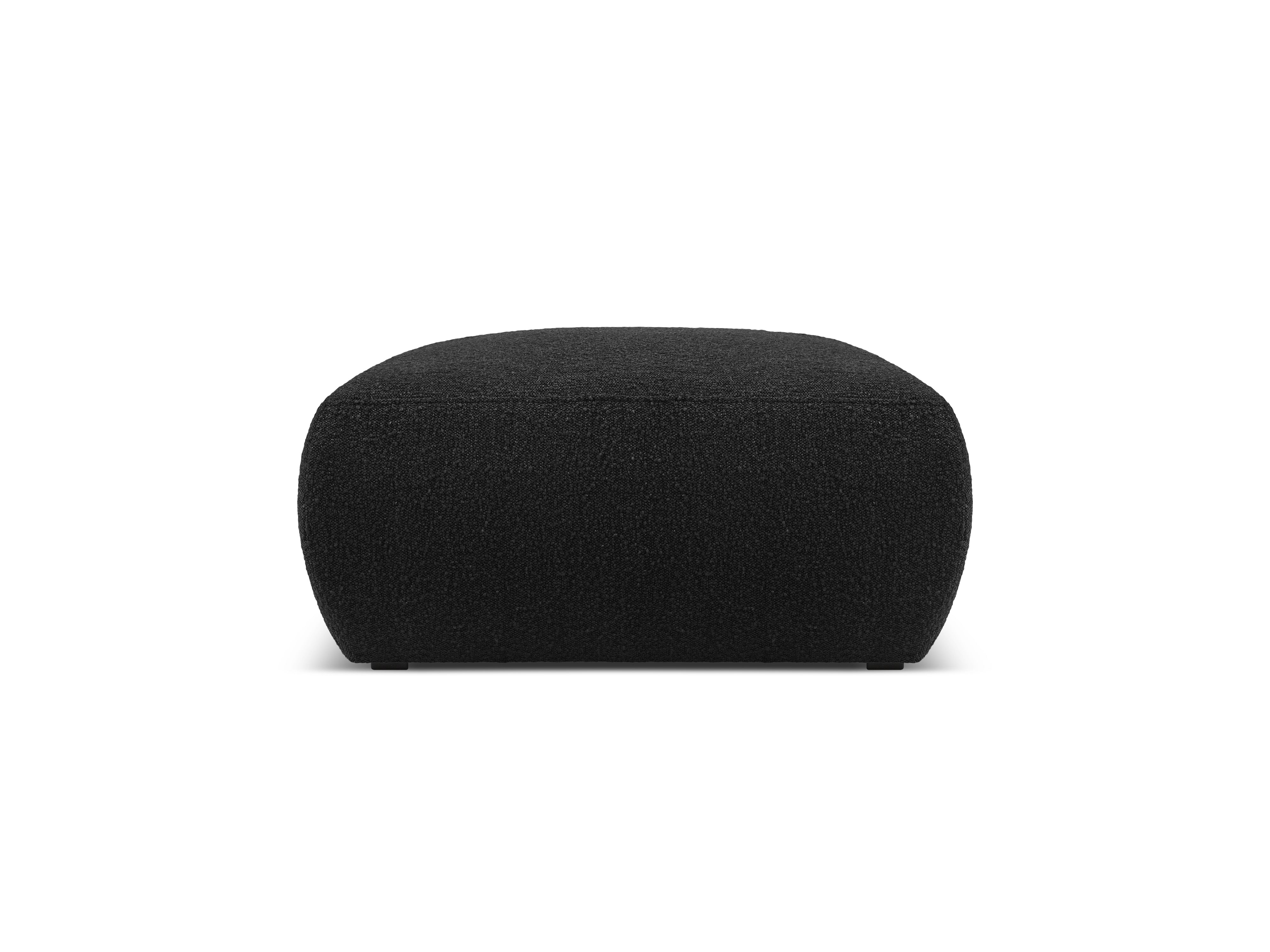 Puf w tkaninie boucle MOLINO czarny Micadoni Eye on Design