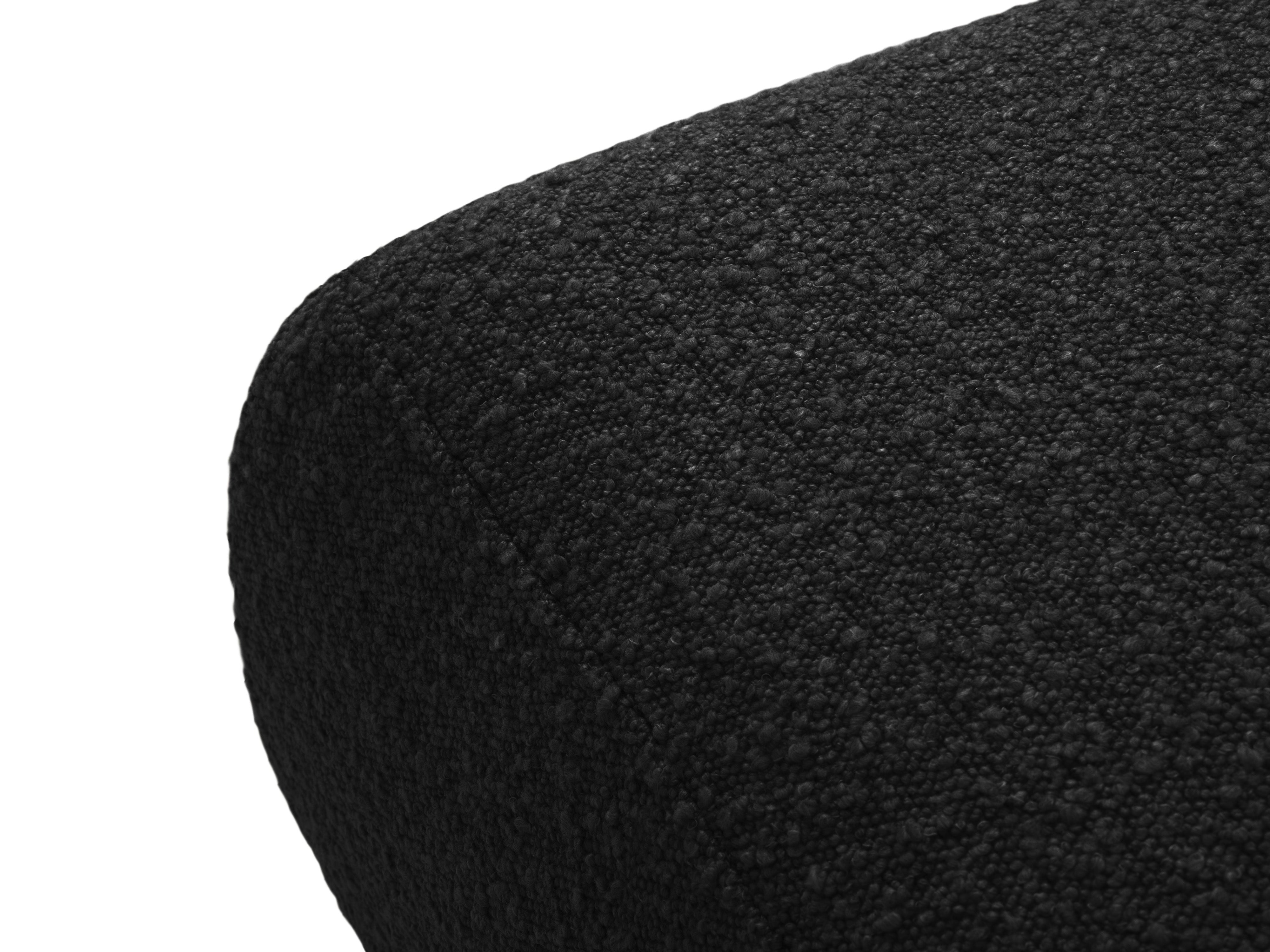 Puf w tkaninie boucle MOLINO czarny Micadoni Eye on Design