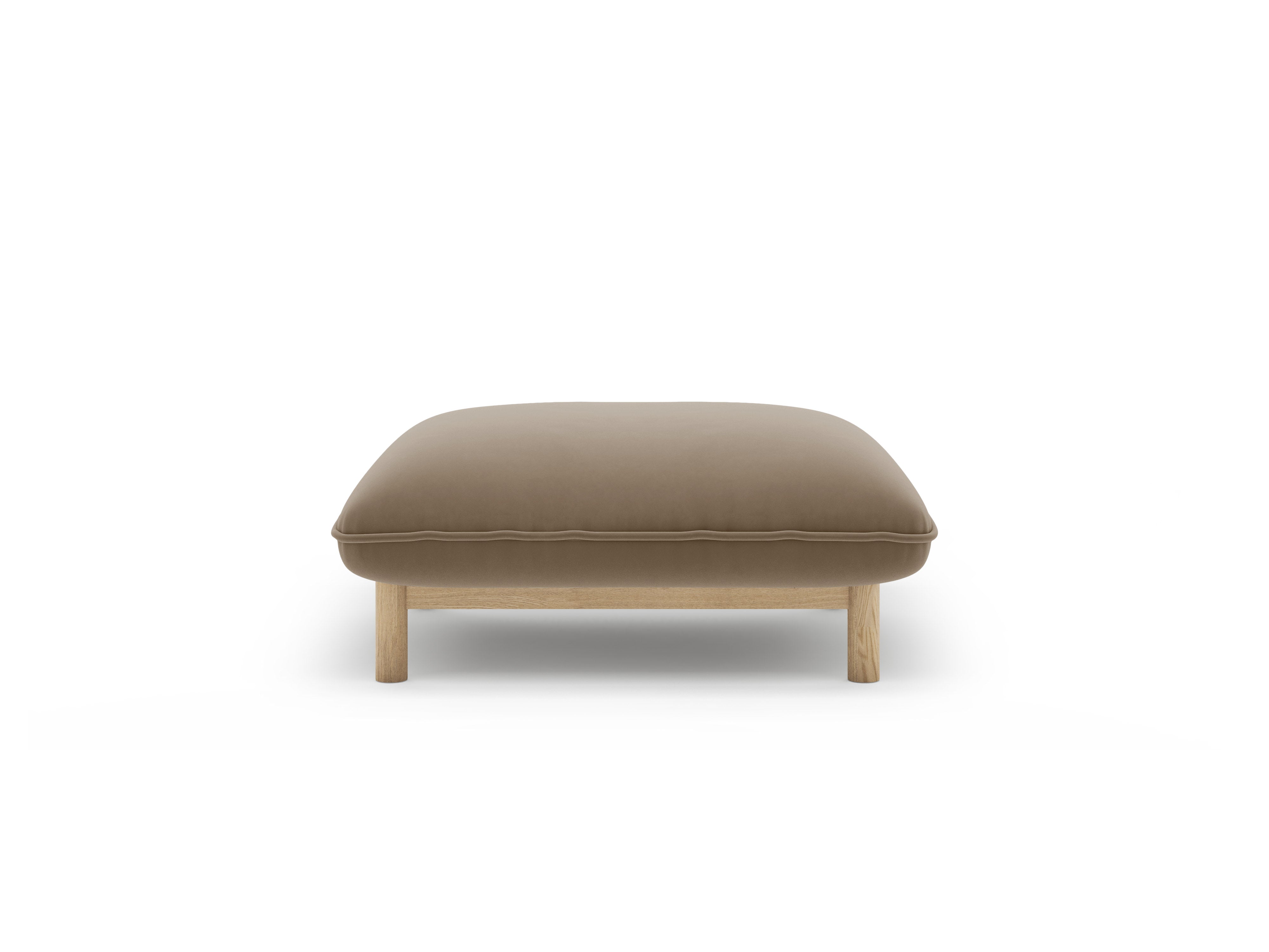 Samt Pouf ADA hellbraun