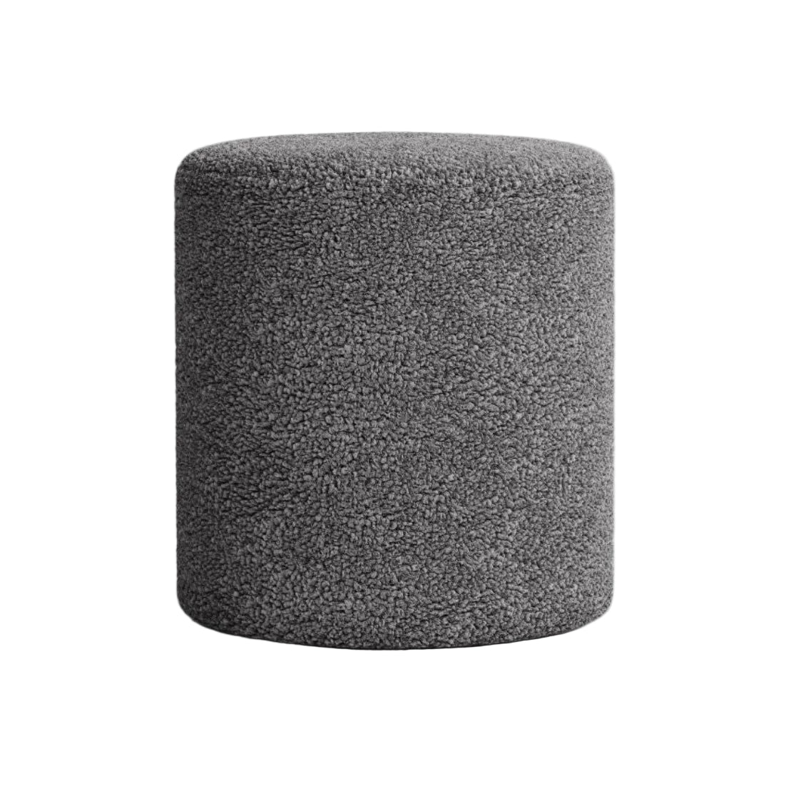 Puf DIA jasnoszary puszysty boucle – Micadoni