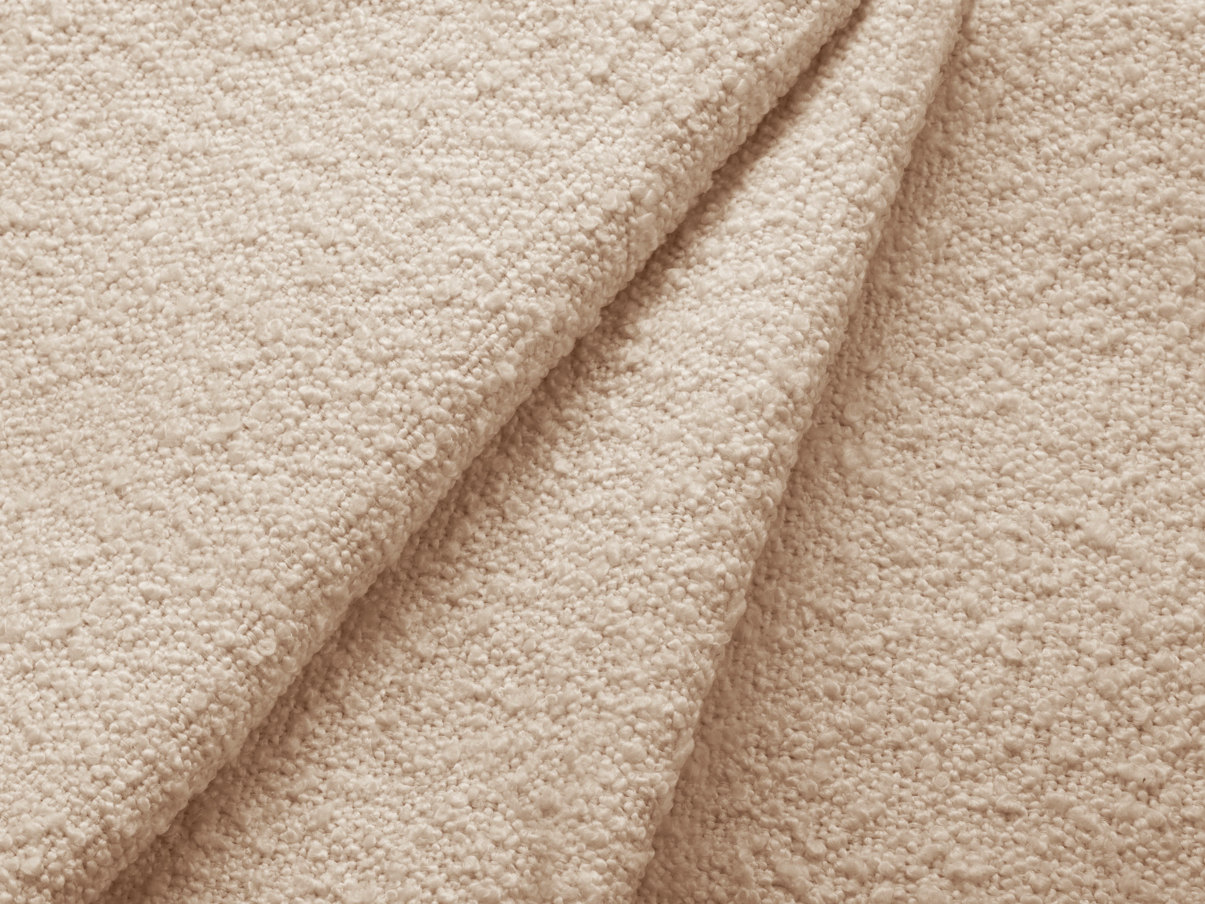 Right-facing corner sofa bed JODIE beige boucle