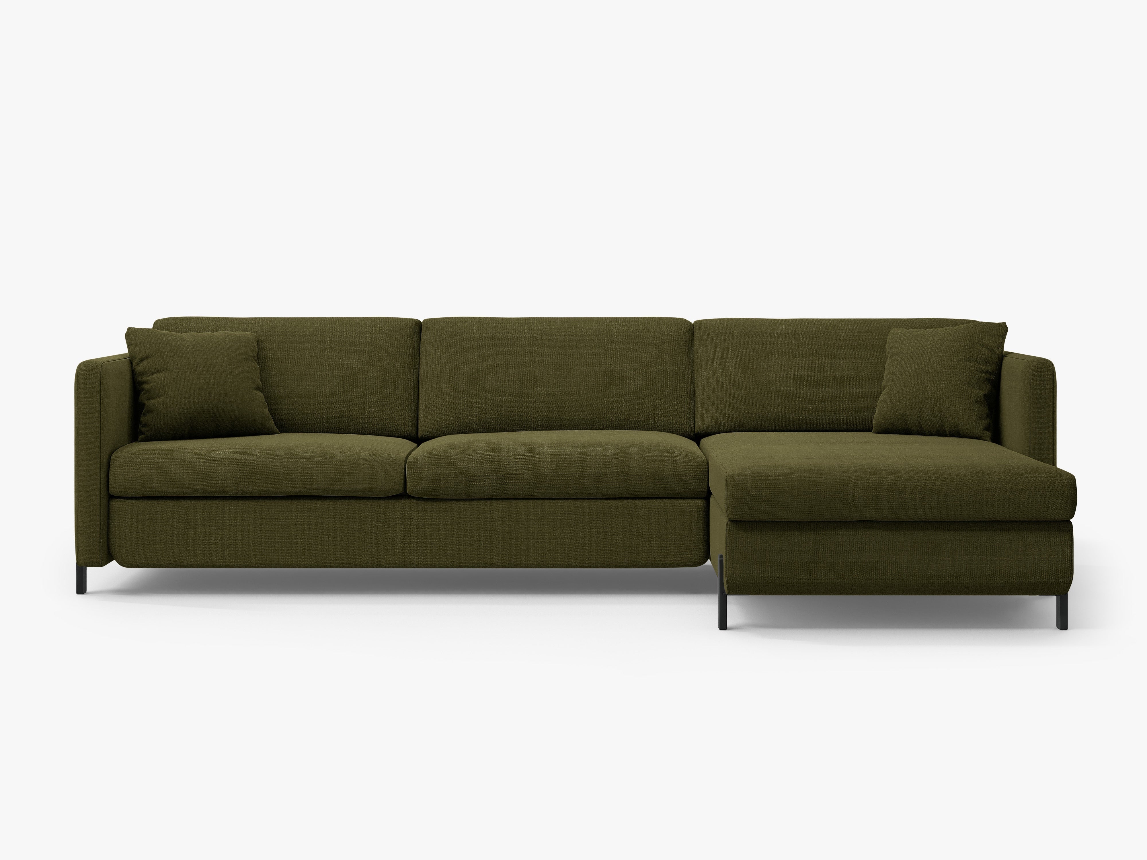 Right Corner Sofa with Bed Function and Box, "Gloria", 5 Seats, Green, 280x170x80
Made in Europe