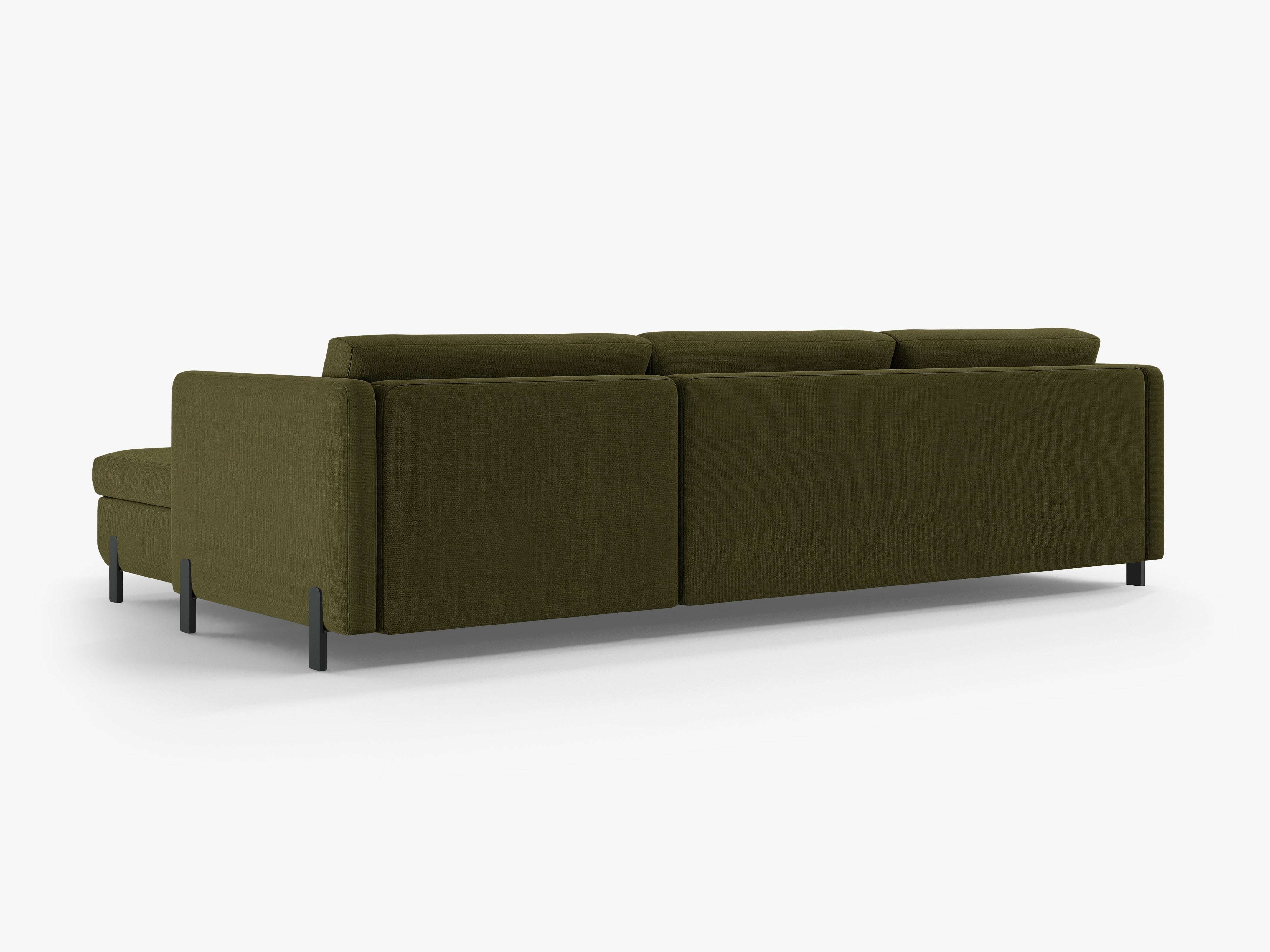 Right Corner Sofa with Bed Function and Box, "Gloria", 5 Seats, Green, 280x170x80
Made in Europe