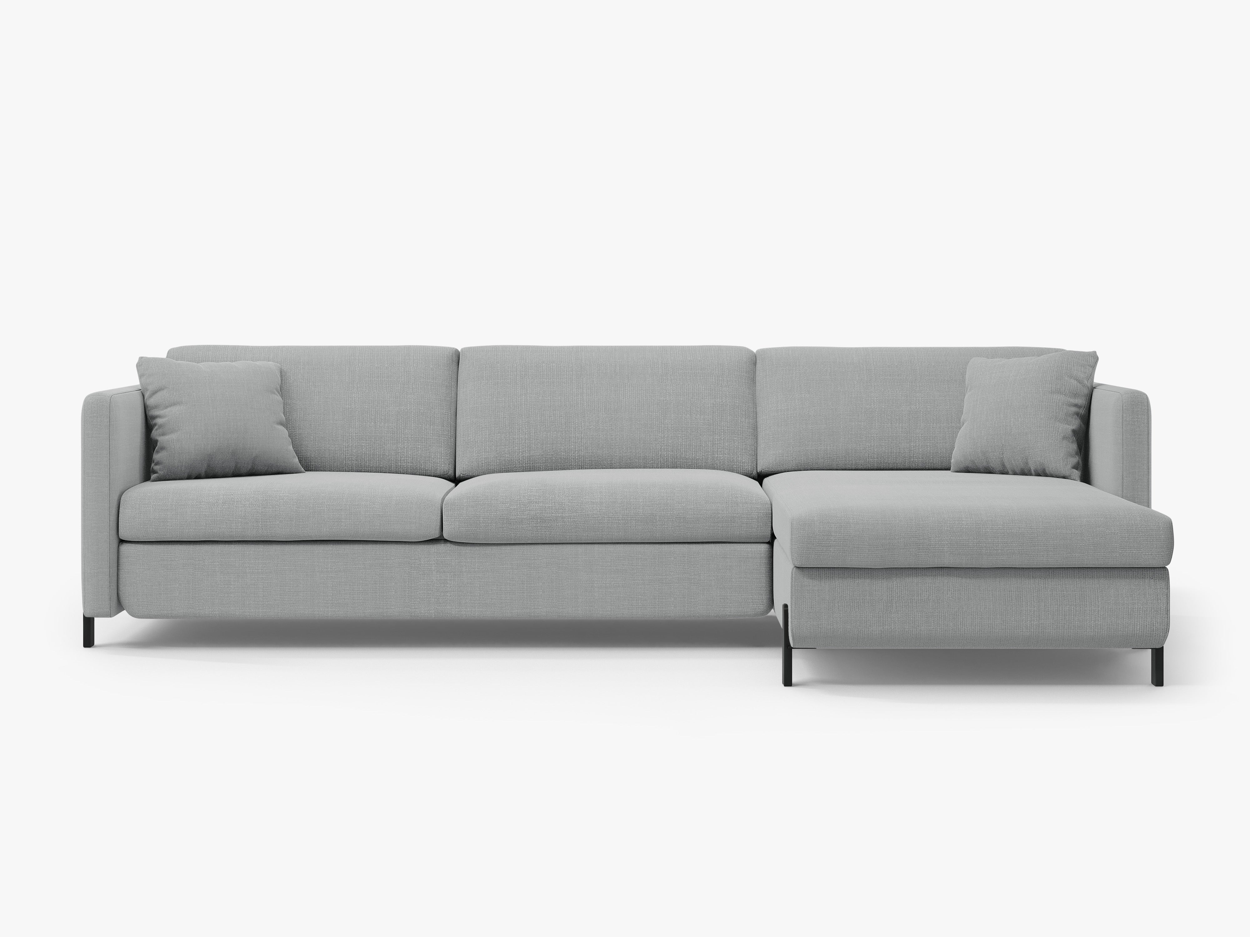 Rechte Ecke -Sofa mit Bettfunktion und Box, "Gloria", 5 Sitze, hellgrau, 280x170x80
In Europa gemacht