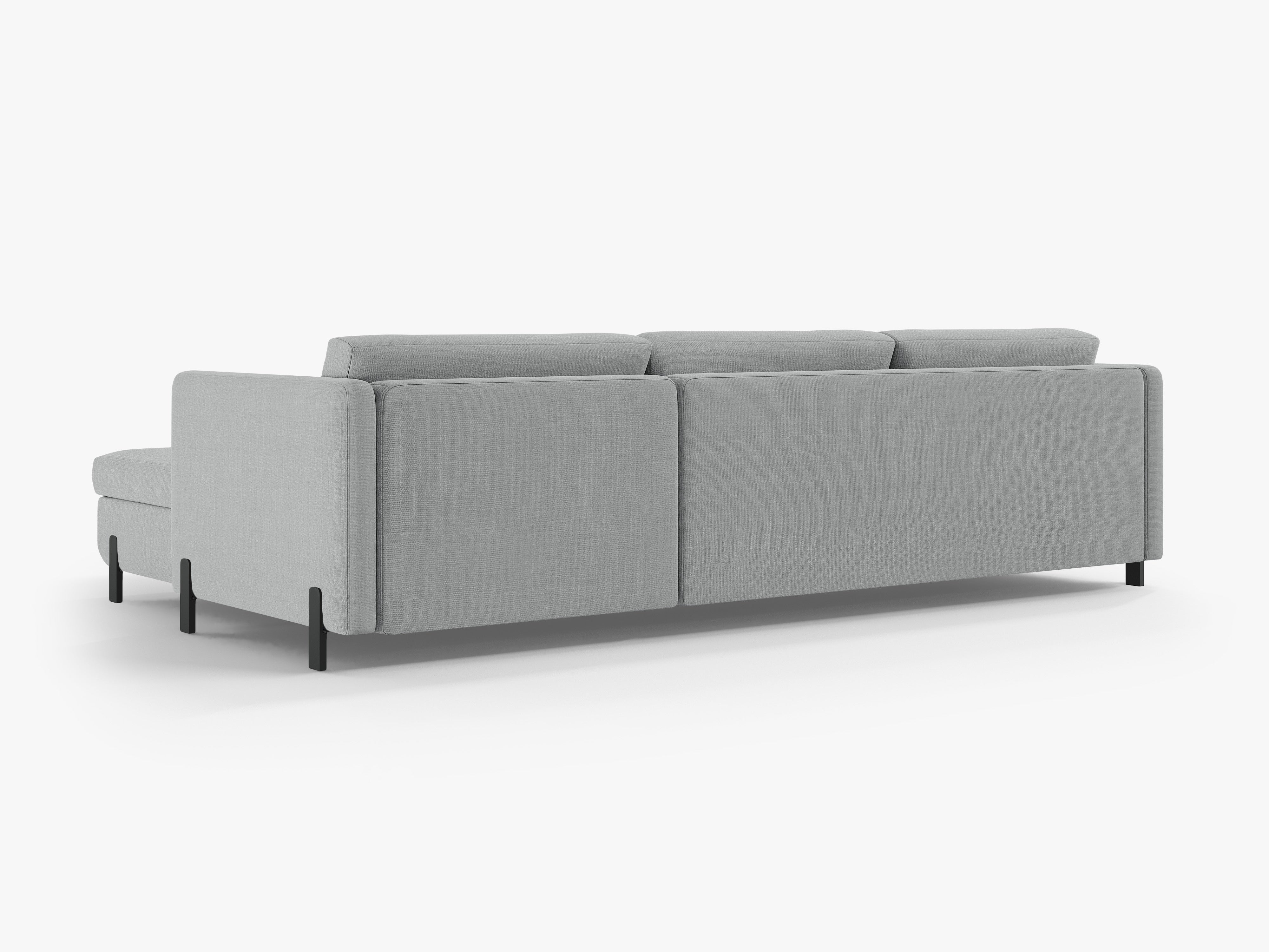 Rechte Ecke -Sofa mit Bettfunktion und Box, "Gloria", 5 Sitze, hellgrau, 280x170x80
In Europa gemacht