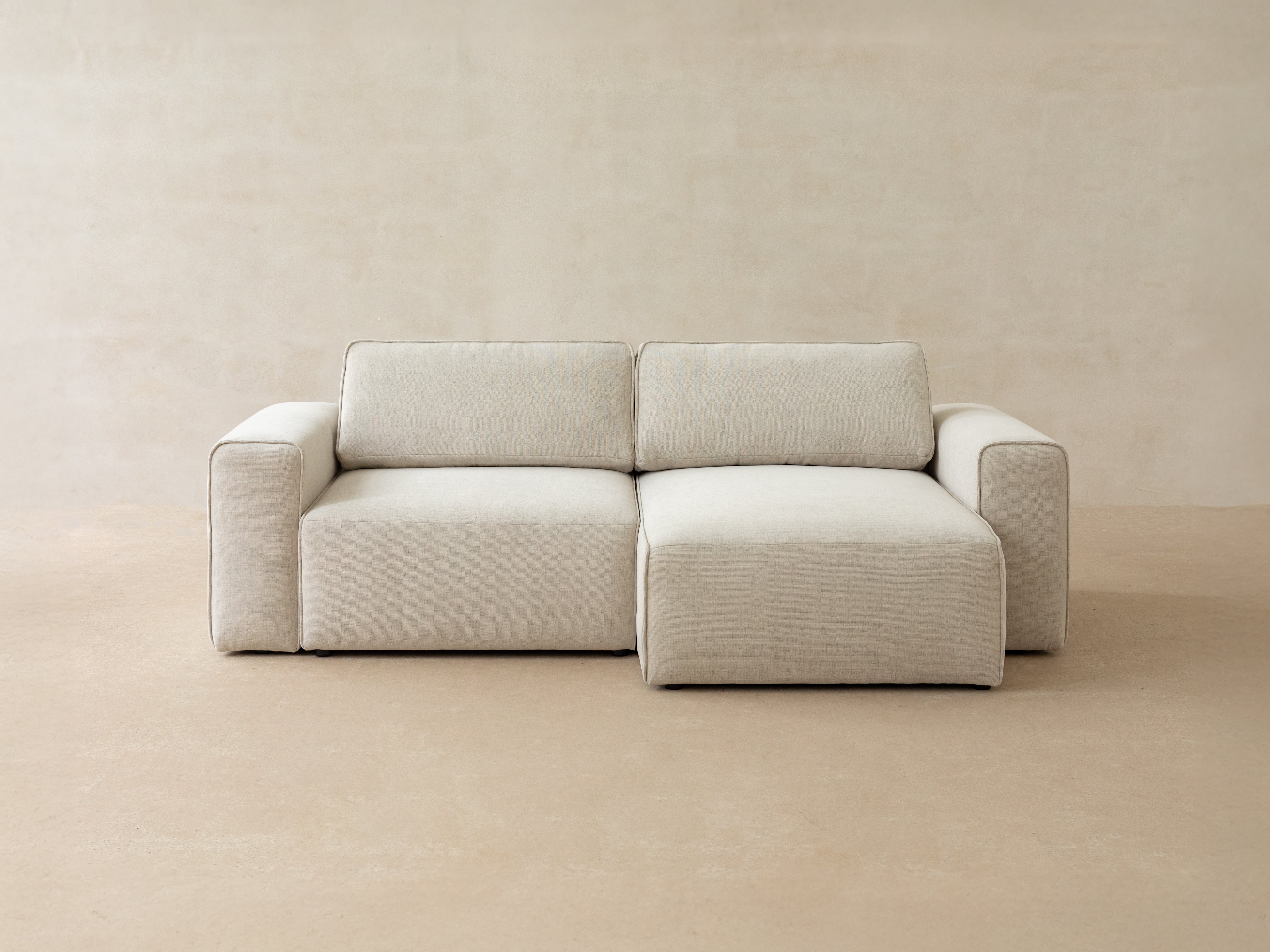 Samt-Ecksofa linksseitig 3-sitzig mit Schlaffunktion VICTOR schokoladenbraun