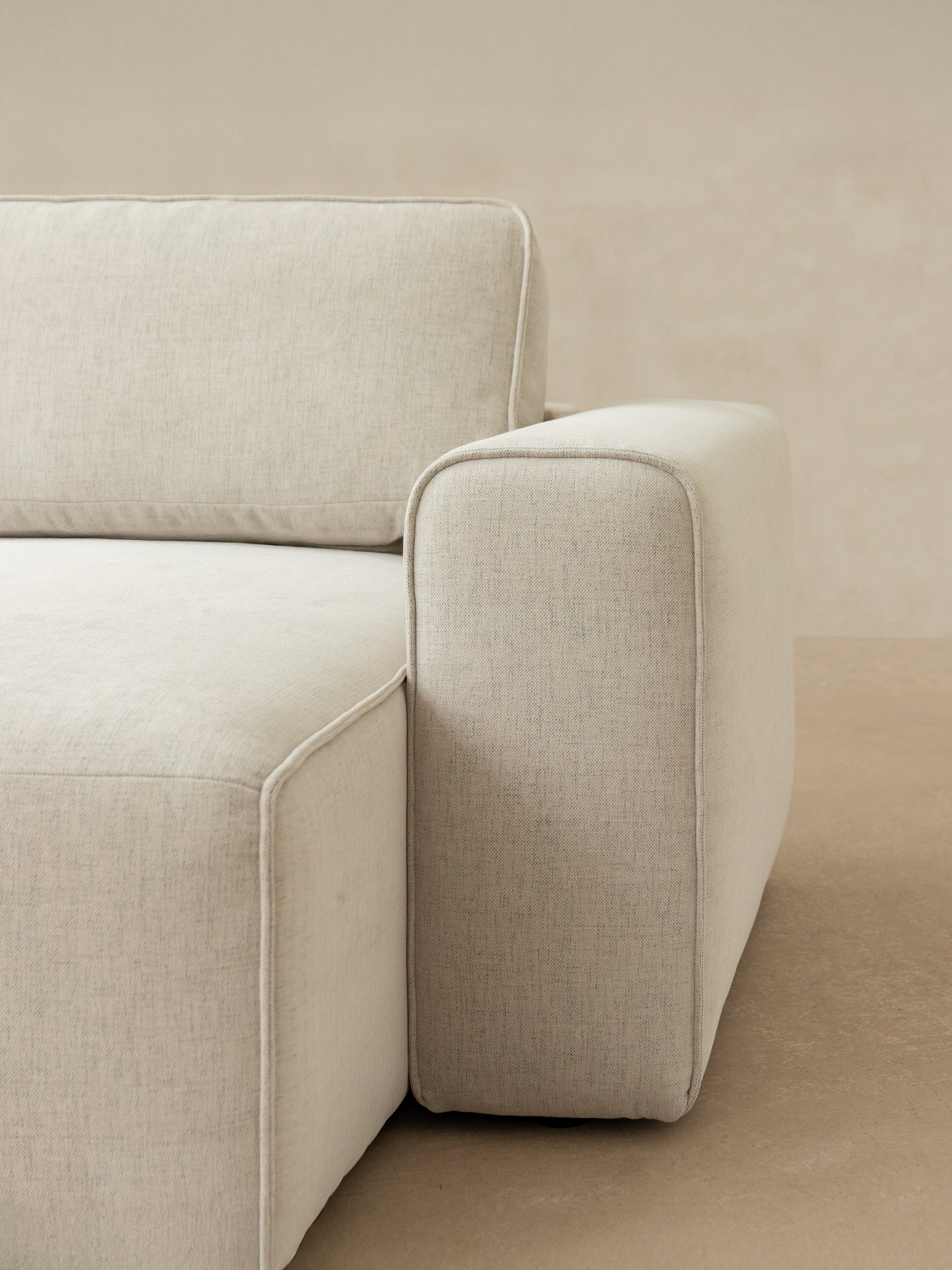 Right-facing 3-seater sofa bed VICTOR brick chenille