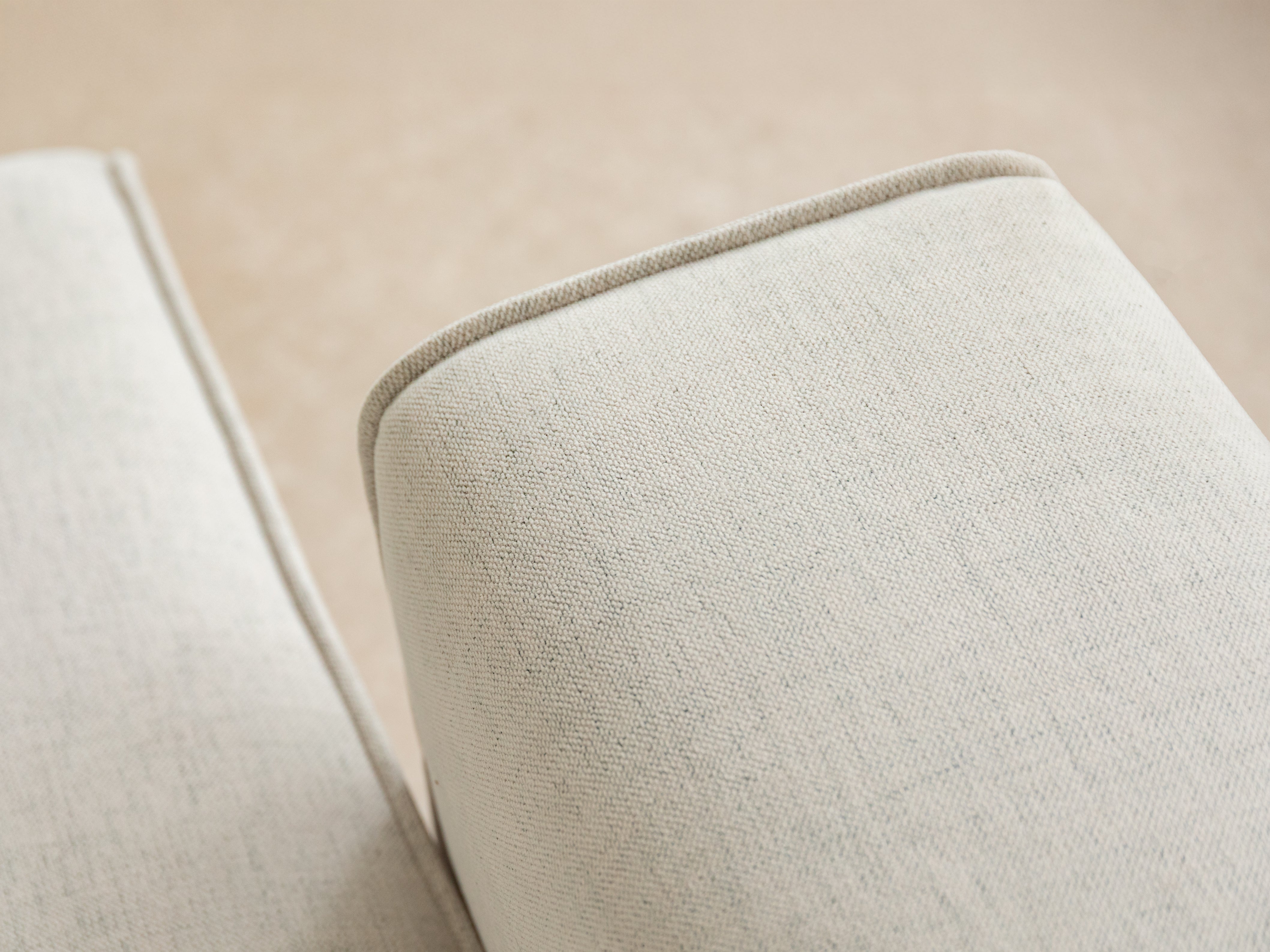 Samt-Ecksofa rechtsseitig 3-sitzig mit Schlaffunktion VICTOR beige