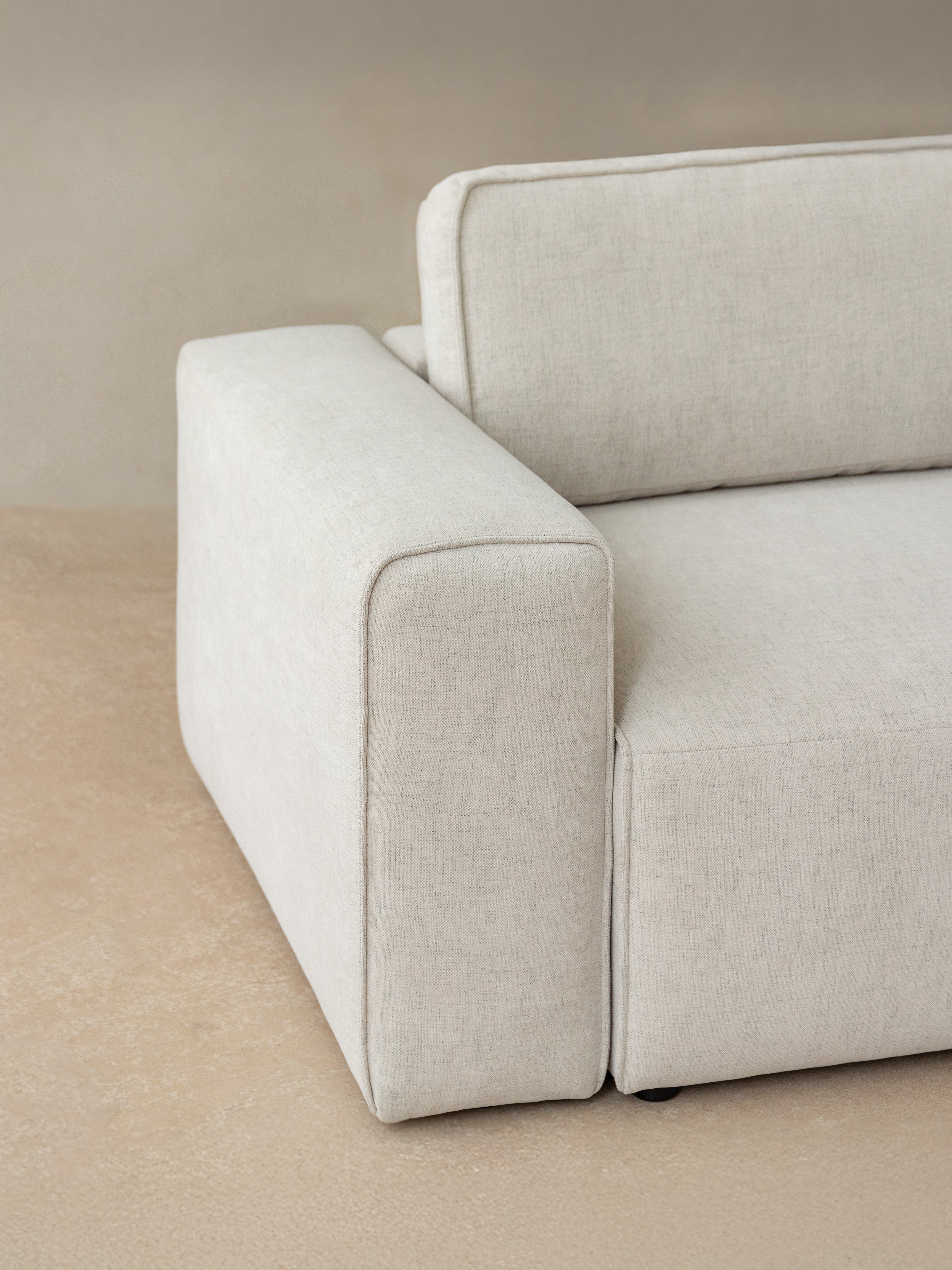 Right-facing 3-seater sofa bed VICTOR brick chenille