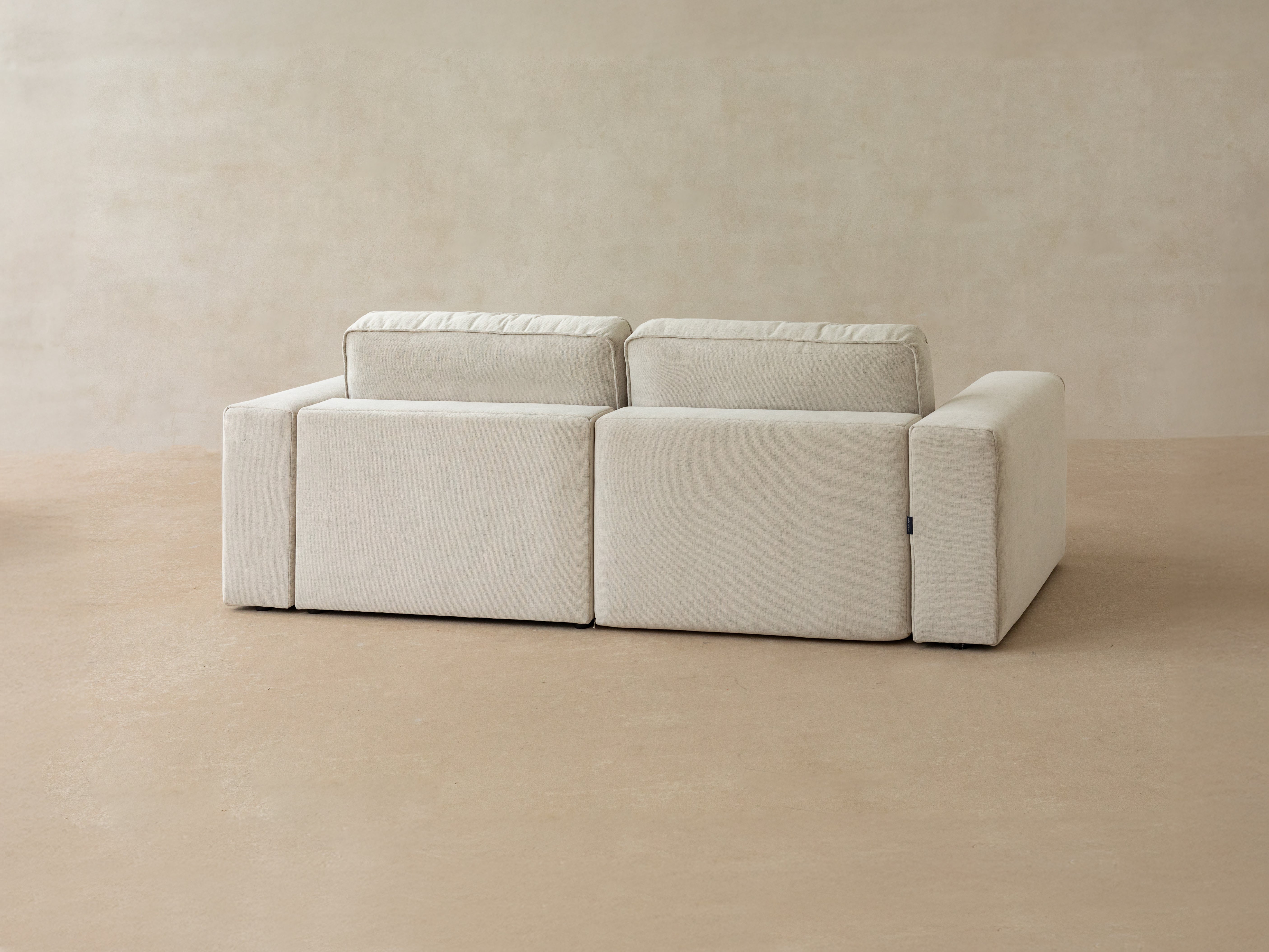 Samt-Ecksofa rechtsseitig 3-sitzig mit Schlaffunktion VICTOR beige