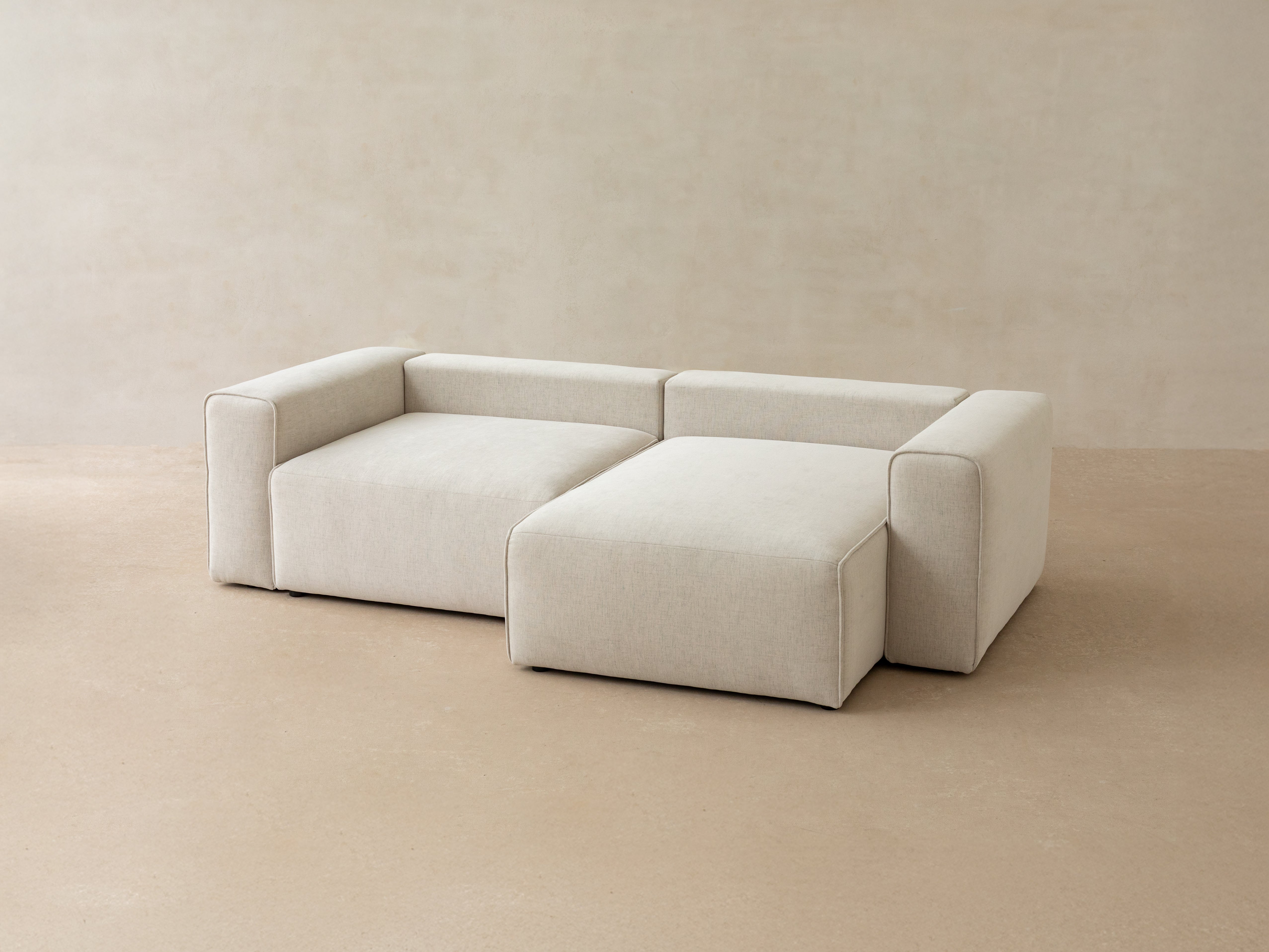 Left-facing velvet corner sofa for 3 people with sleeping function VICTOR pink