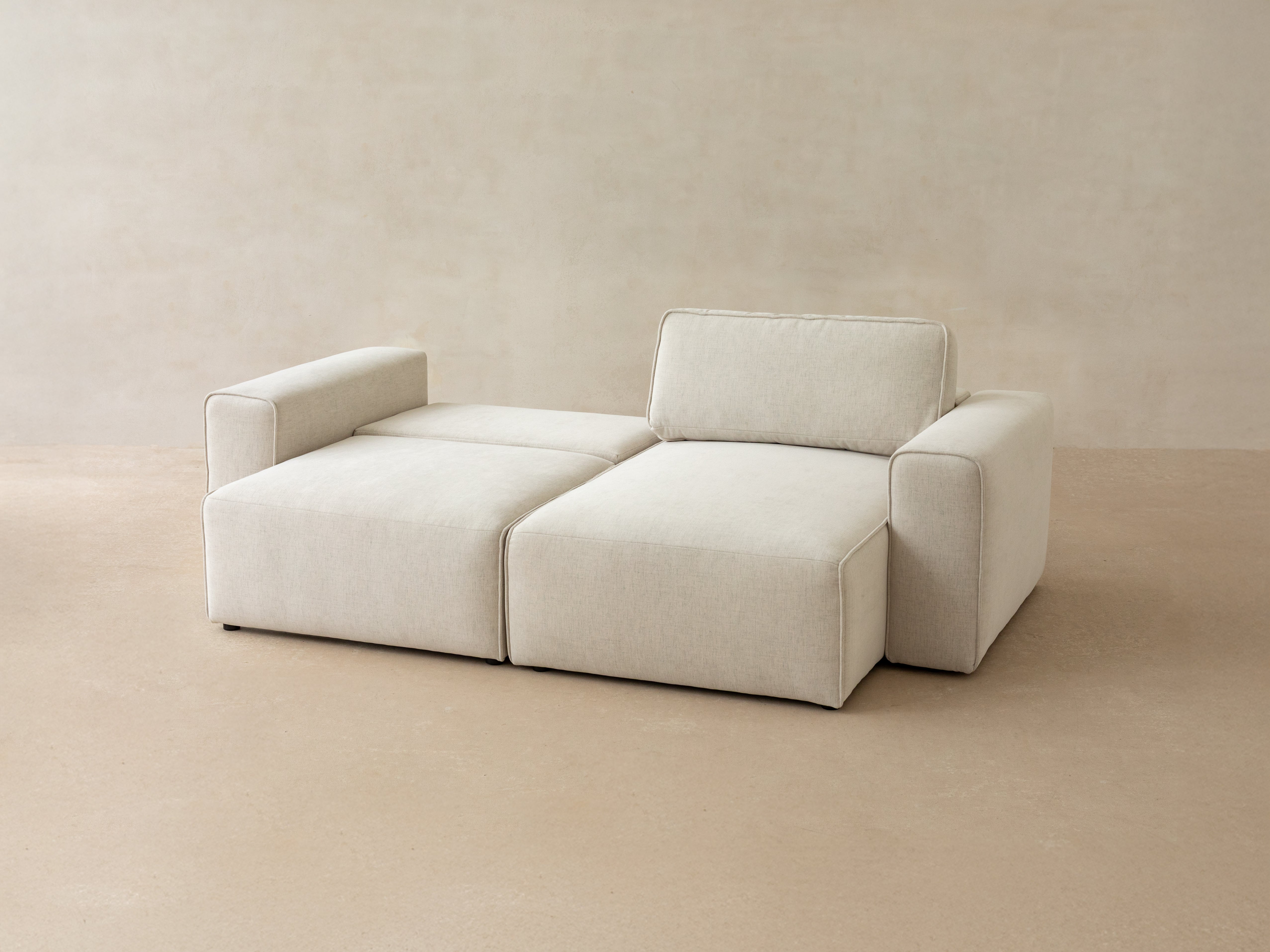 Left-facing velvet corner sofa for 3 people with sleeping function VICTOR pink