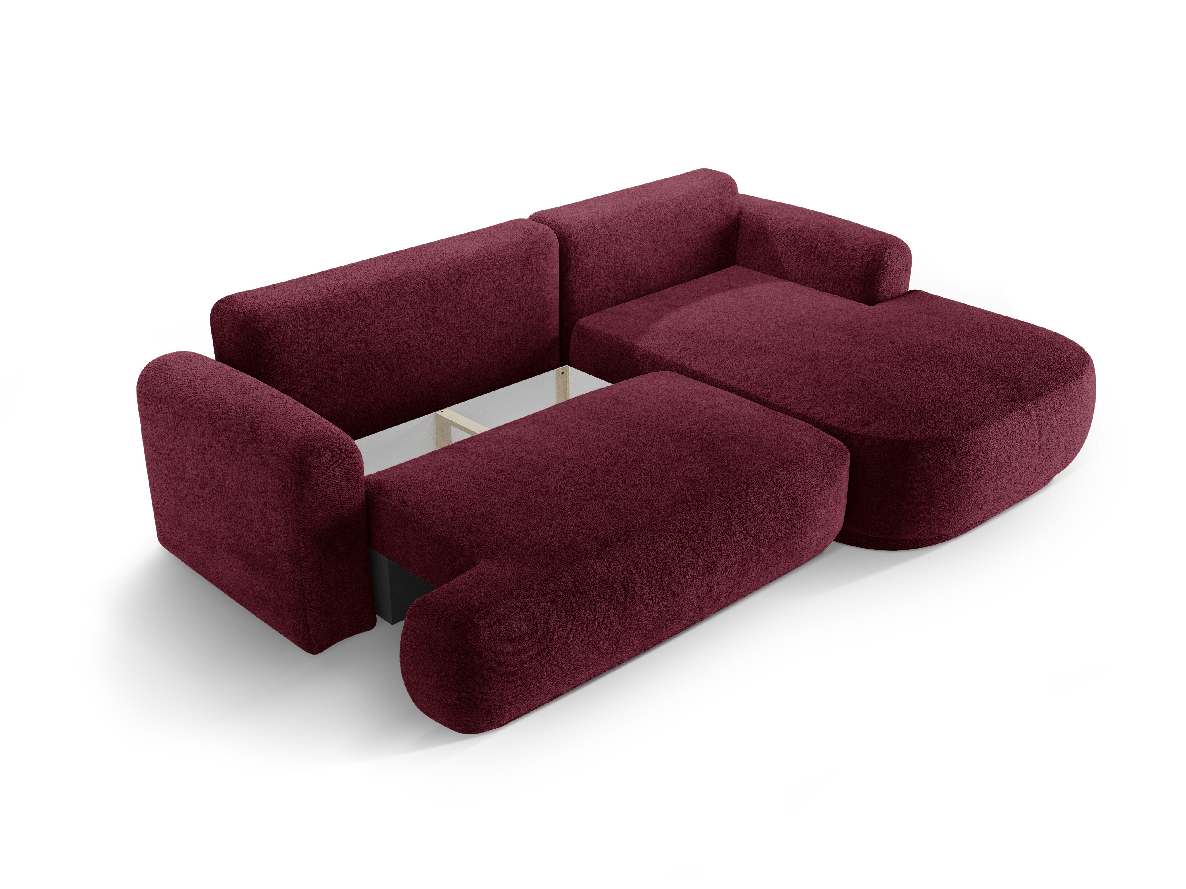 Right -sided corner with Ella Burgundy sleeping function