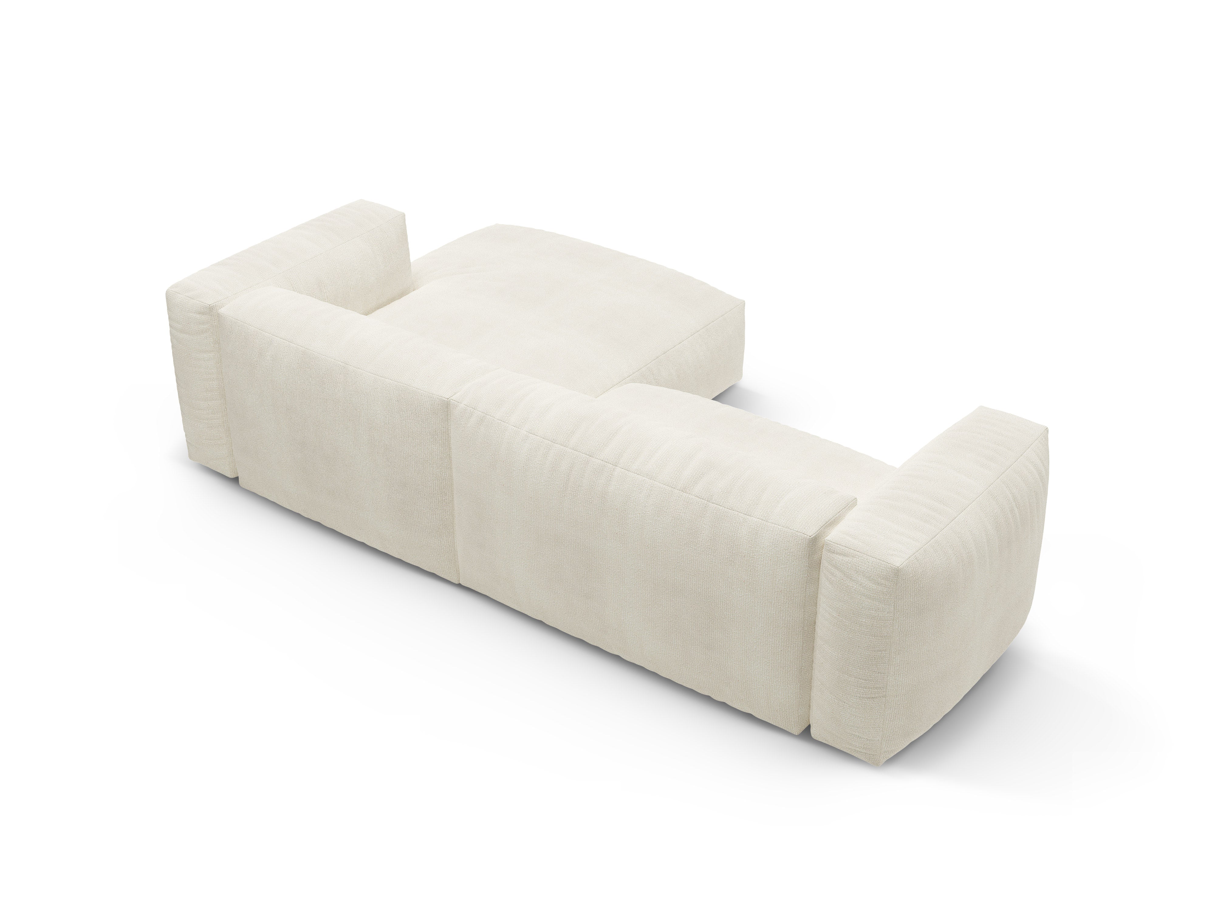 Right-facing corner sofa bed MARTINA ivory boucle