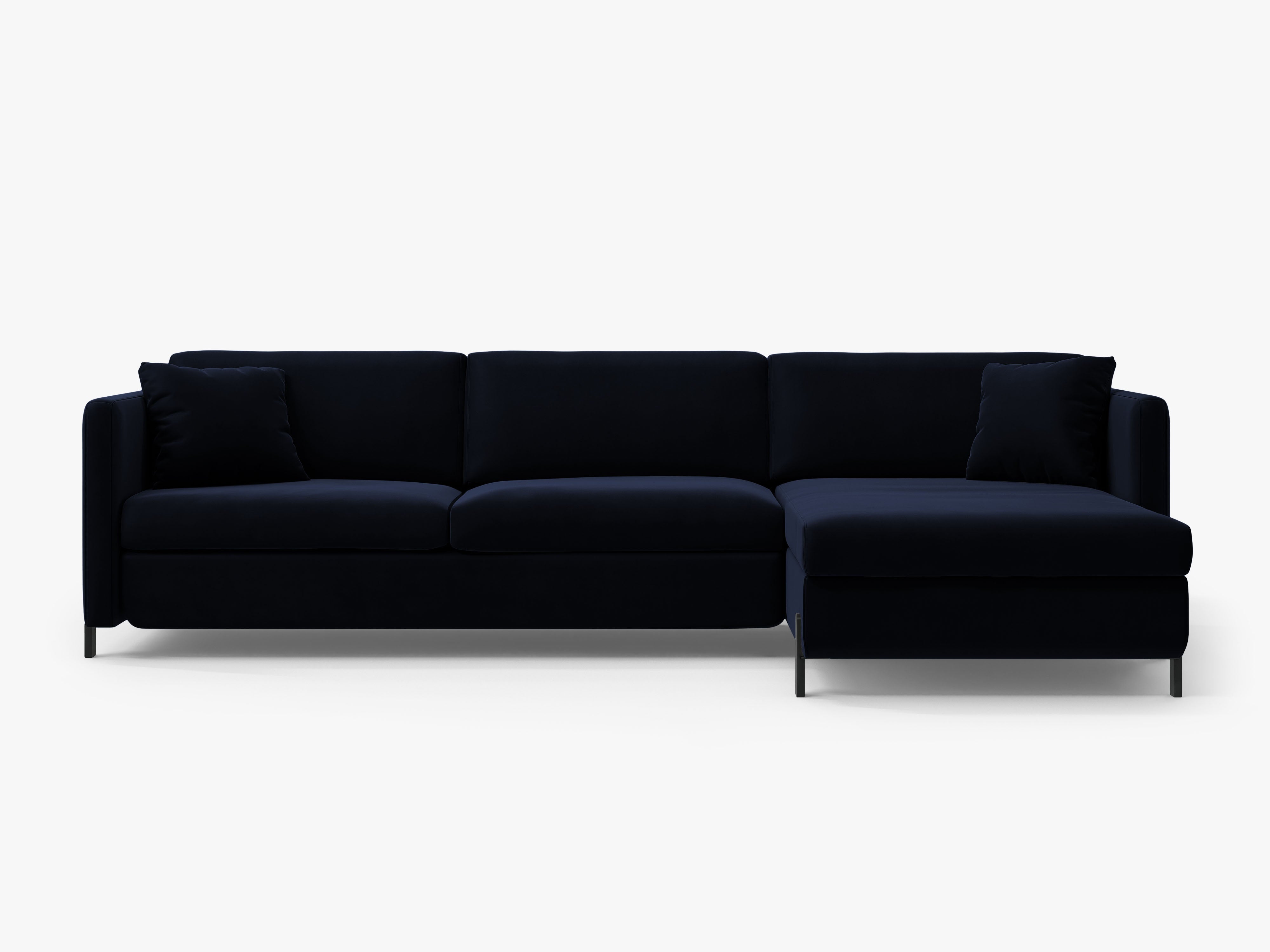 Velvet Right Corner Sofa with Bed Function, "Gloria", 5 Seats, Royal Blue, 280x170x80
Made in Europe