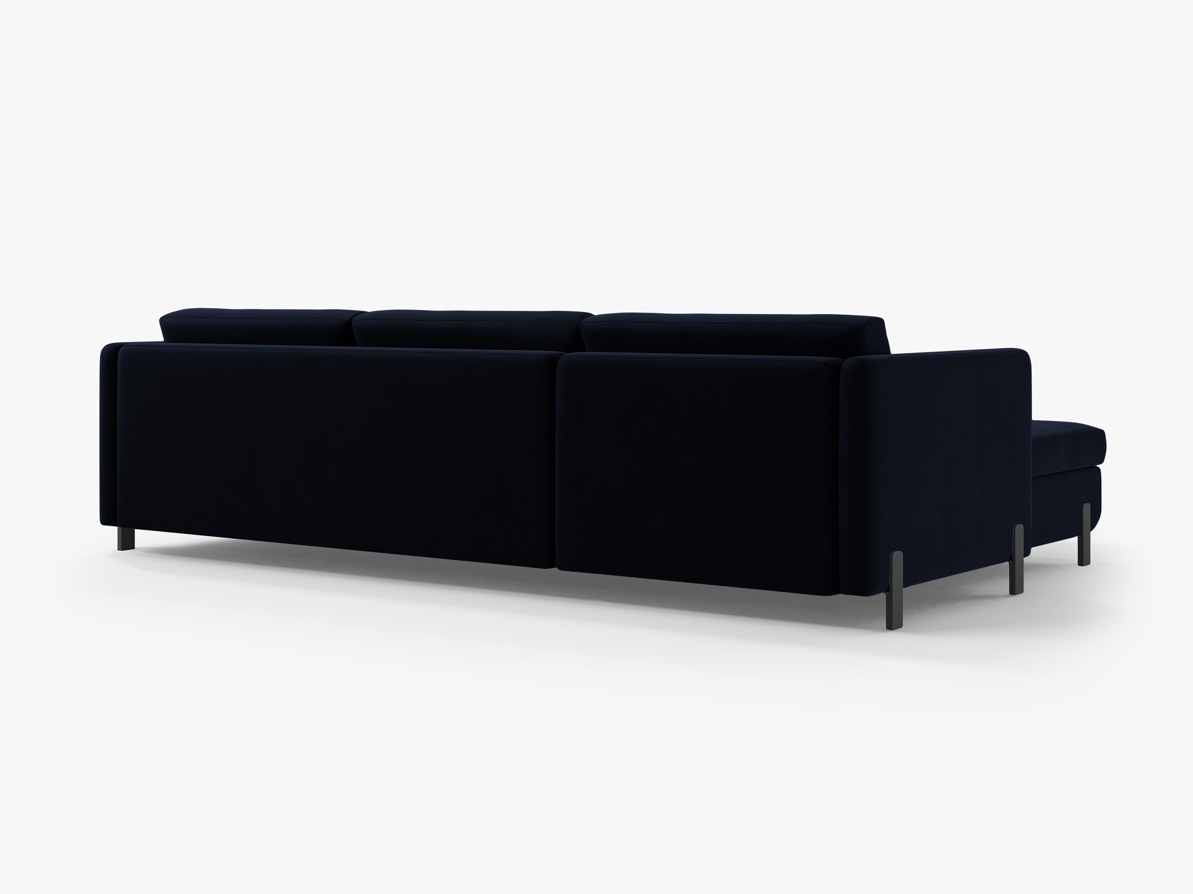 Velvet Right Corner Sofa with Bed Function, "Gloria", 5 Seats, Royal Blue, 280x170x80
Made in Europe