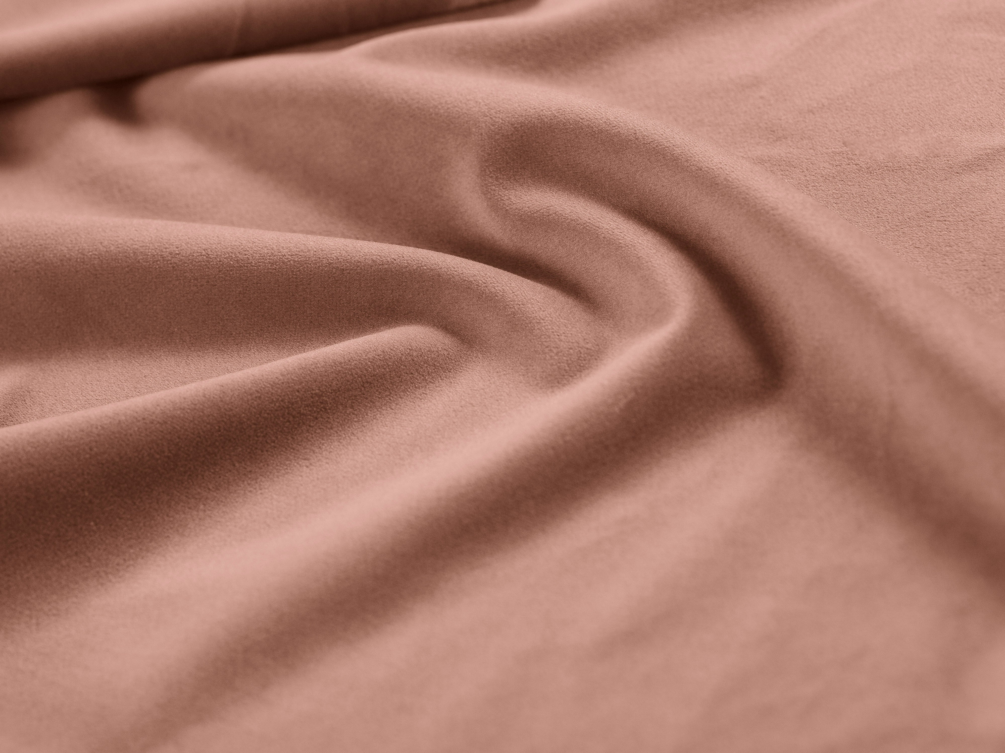 Samt-Ecksofa rechts mit Schlaffunktion PUMA rosa