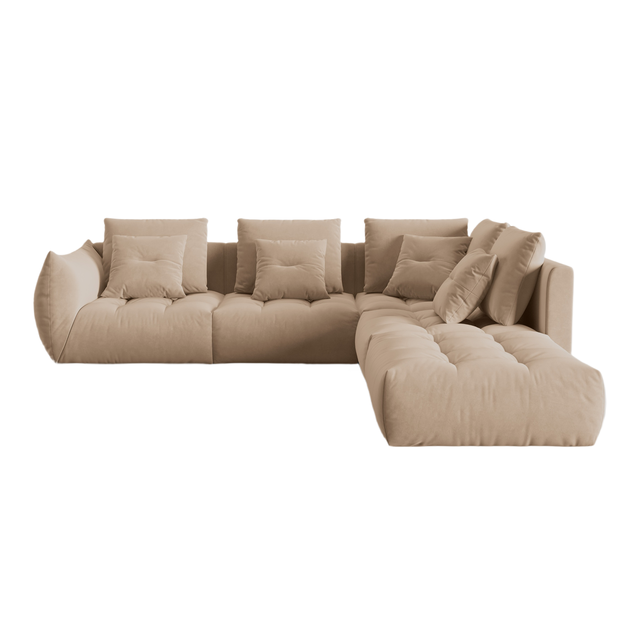 Velvet Modular Right Ecke Sofa, "Bloom", 4 Sitze, Sand, 316x310x95
In Europa gemacht