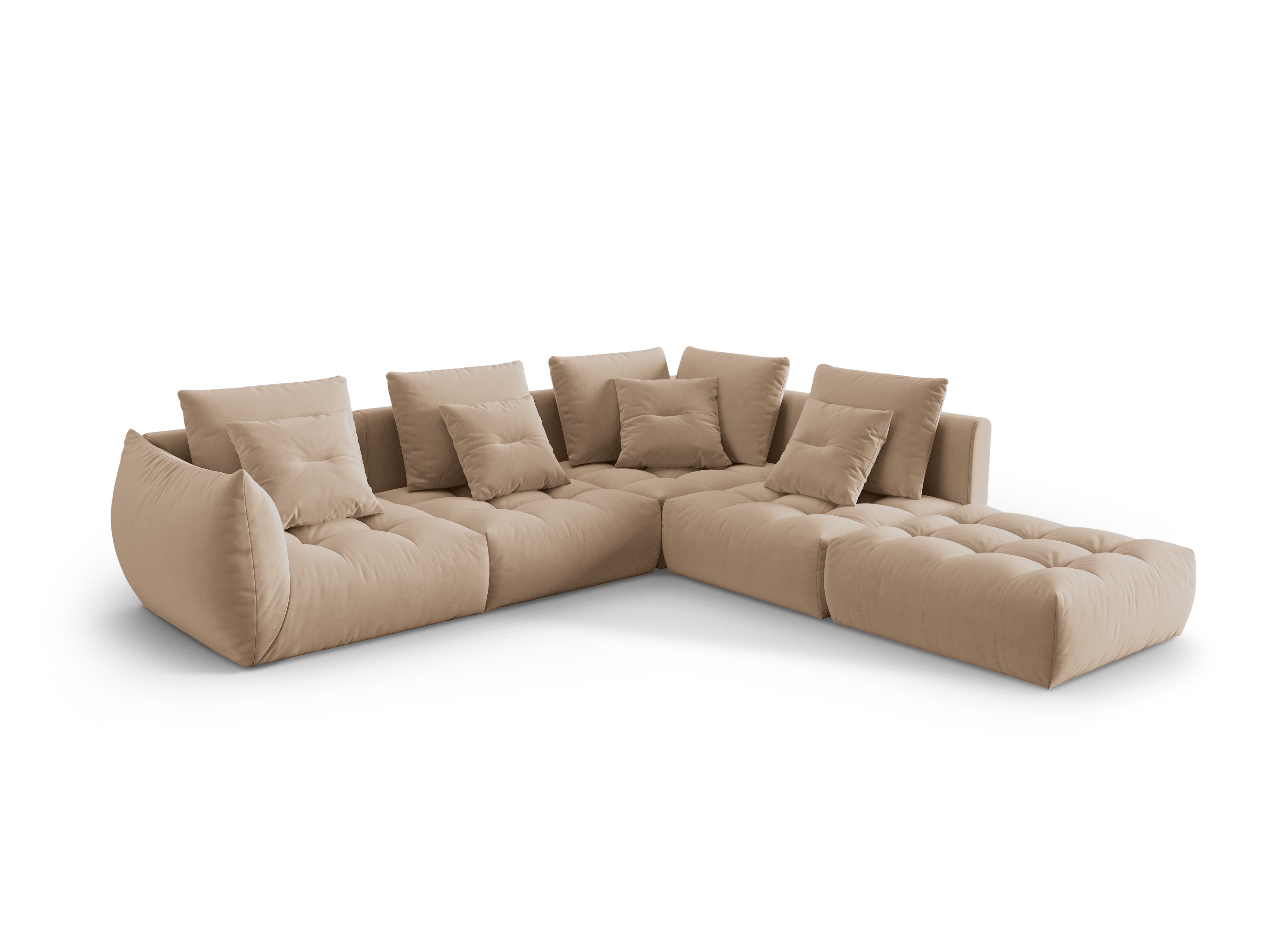 Velvet Modular Right Ecke Sofa, "Bloom", 4 Sitze, Sand, 316x310x95
In Europa gemacht