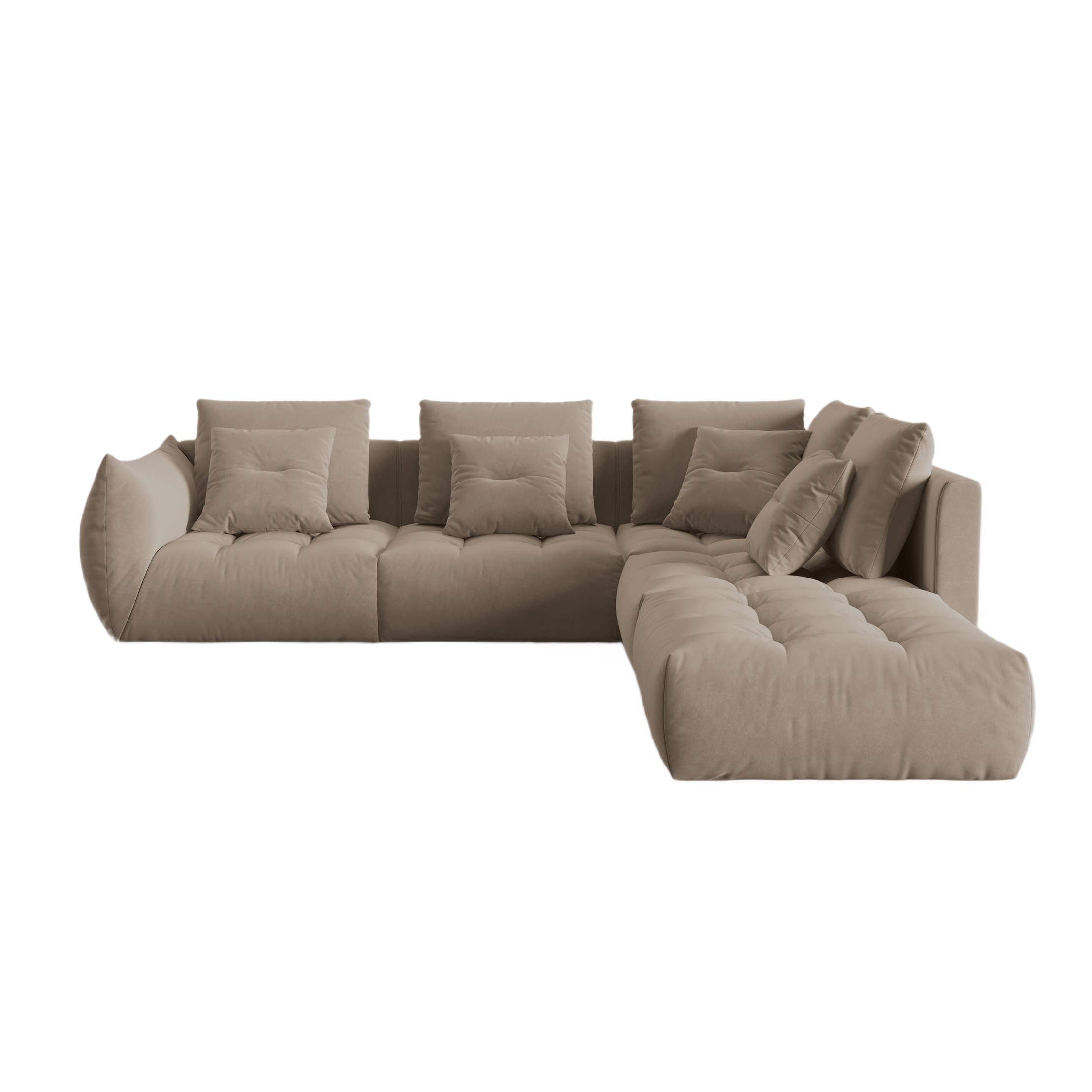 Velvet Modular Right Ecke Sofa, "Bloom", 4 Sitze, hellbraun, 316x310x95
In Europa gemacht
