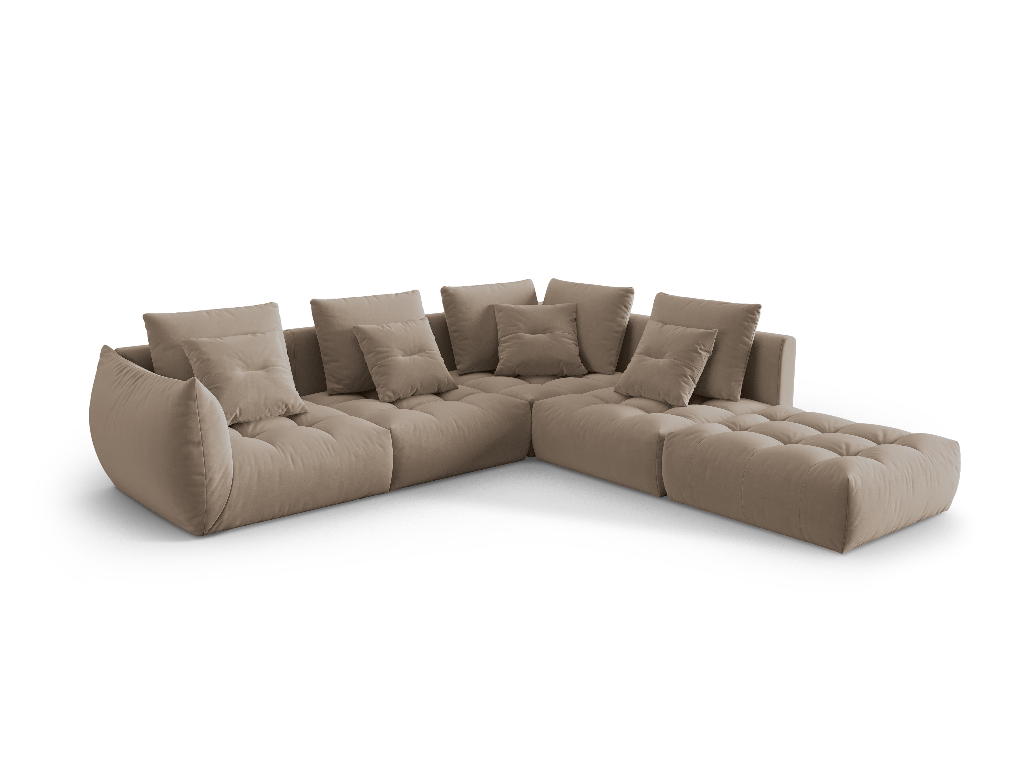 Velvet Modular Right Ecke Sofa, "Bloom", 4 Sitze, hellbraun, 316x310x95
In Europa gemacht