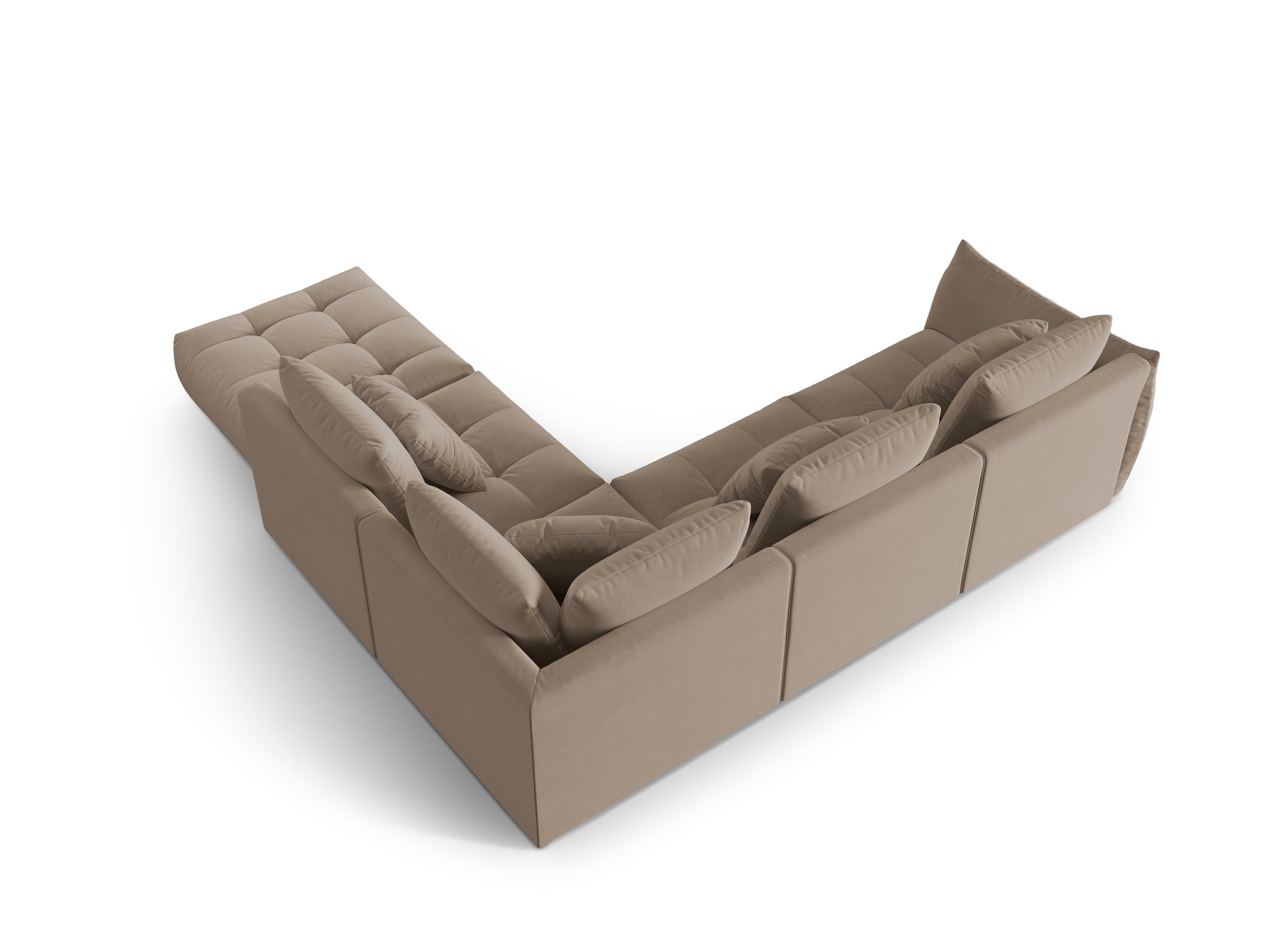 Velvet Modular Right Ecke Sofa, "Bloom", 4 Sitze, hellbraun, 316x310x95
In Europa gemacht