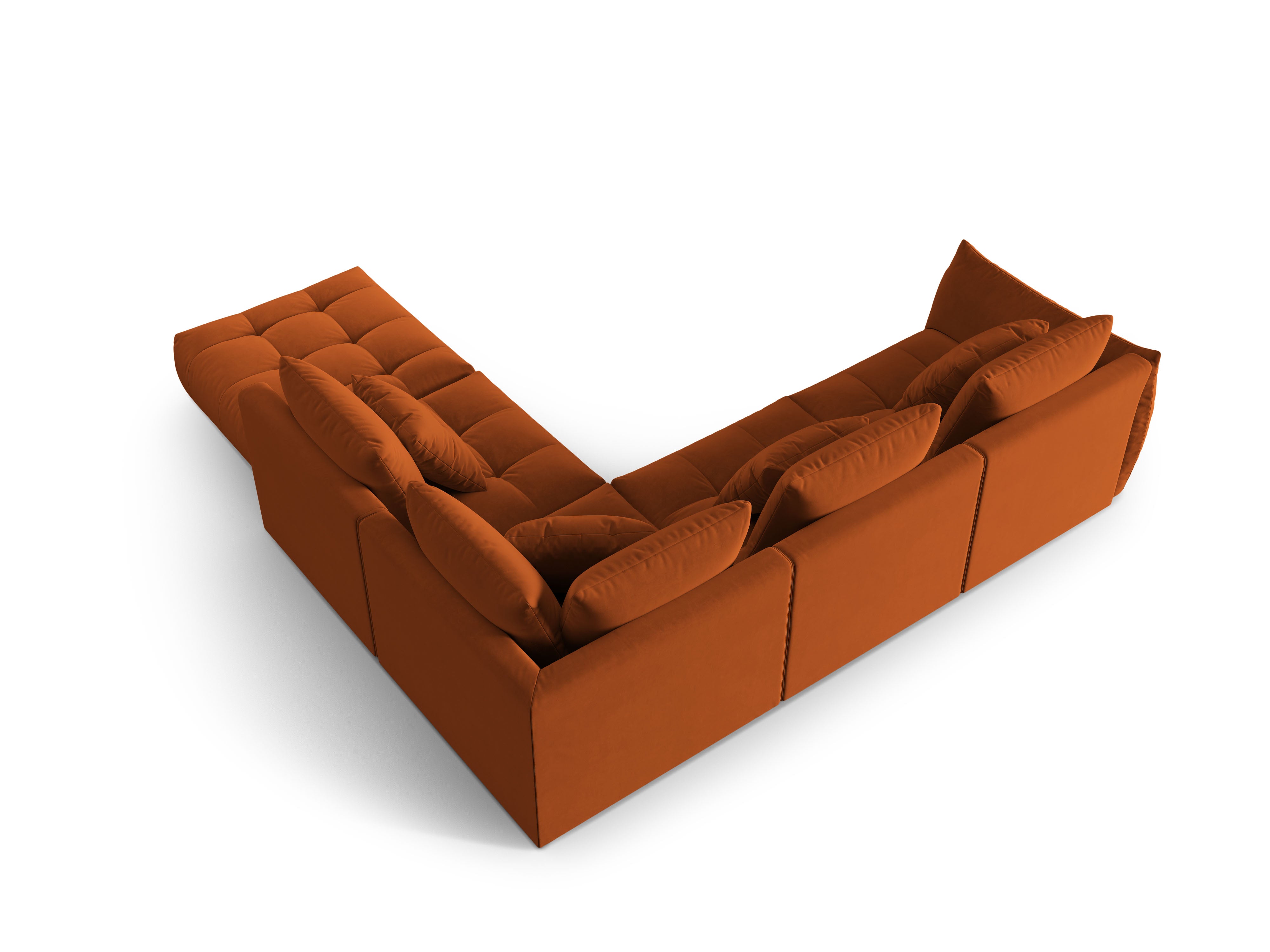 Velvet Modular Right Corner Sofa, "Bloom", 4 Sitze, Terrakotta, 316x310x95
In Europa gemacht