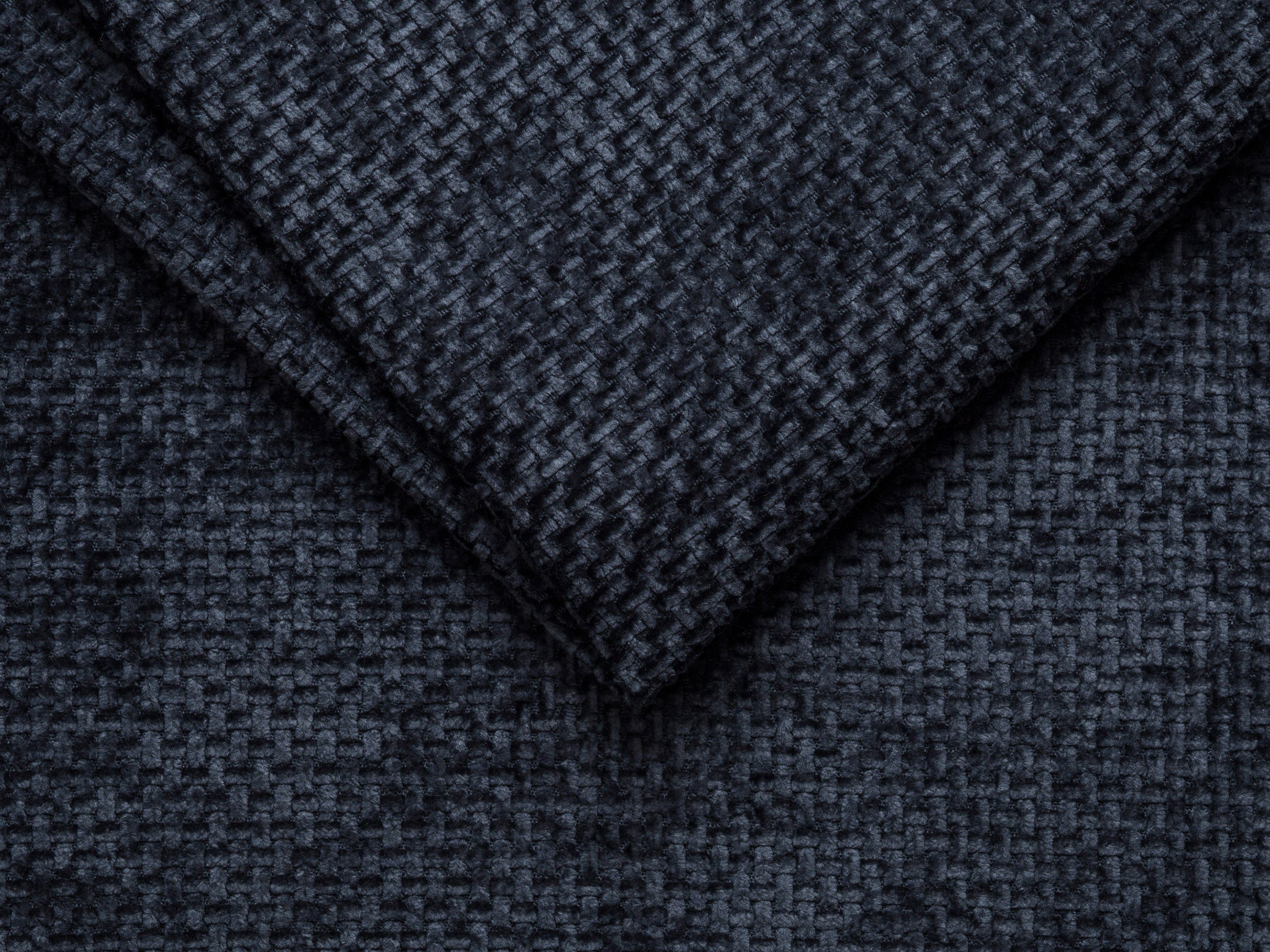 5-seater right-facing corner sofa LUPINE navy chenille