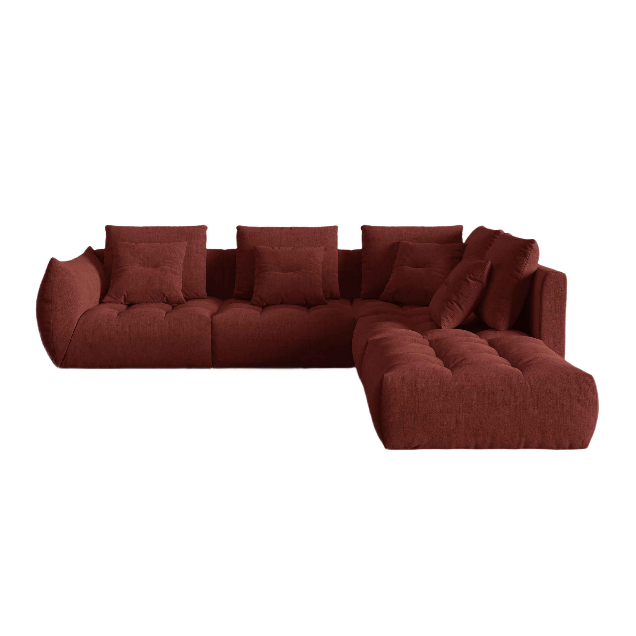 Modularer rechter Ecksofa, "Bloom", 4 Sitze, rot, 316x310x95
In Europa gemacht