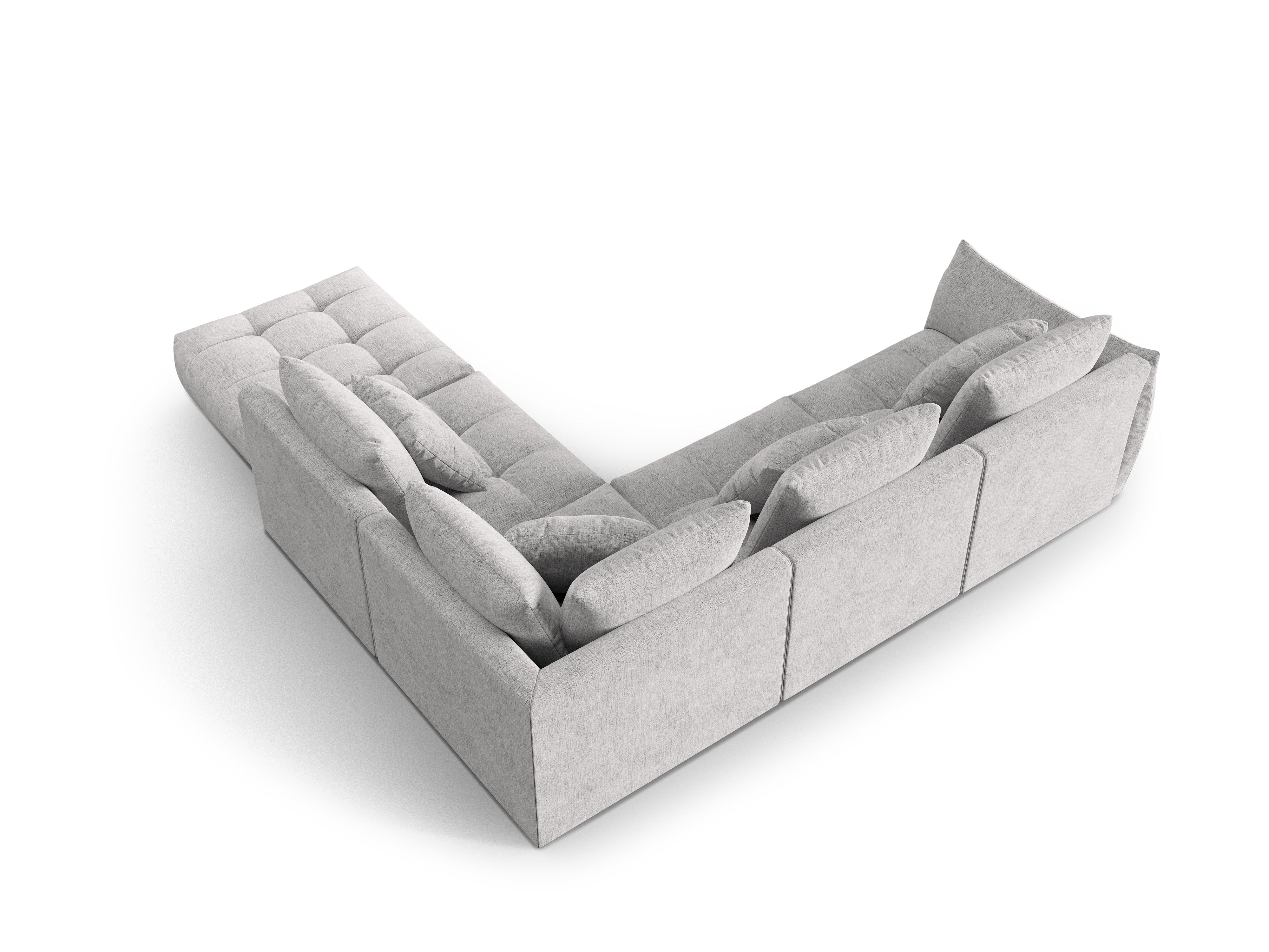 Modularer rechter Ecksofa, "Bloom", 4 Sitze, Silber, 316x310x95
In Europa gemacht