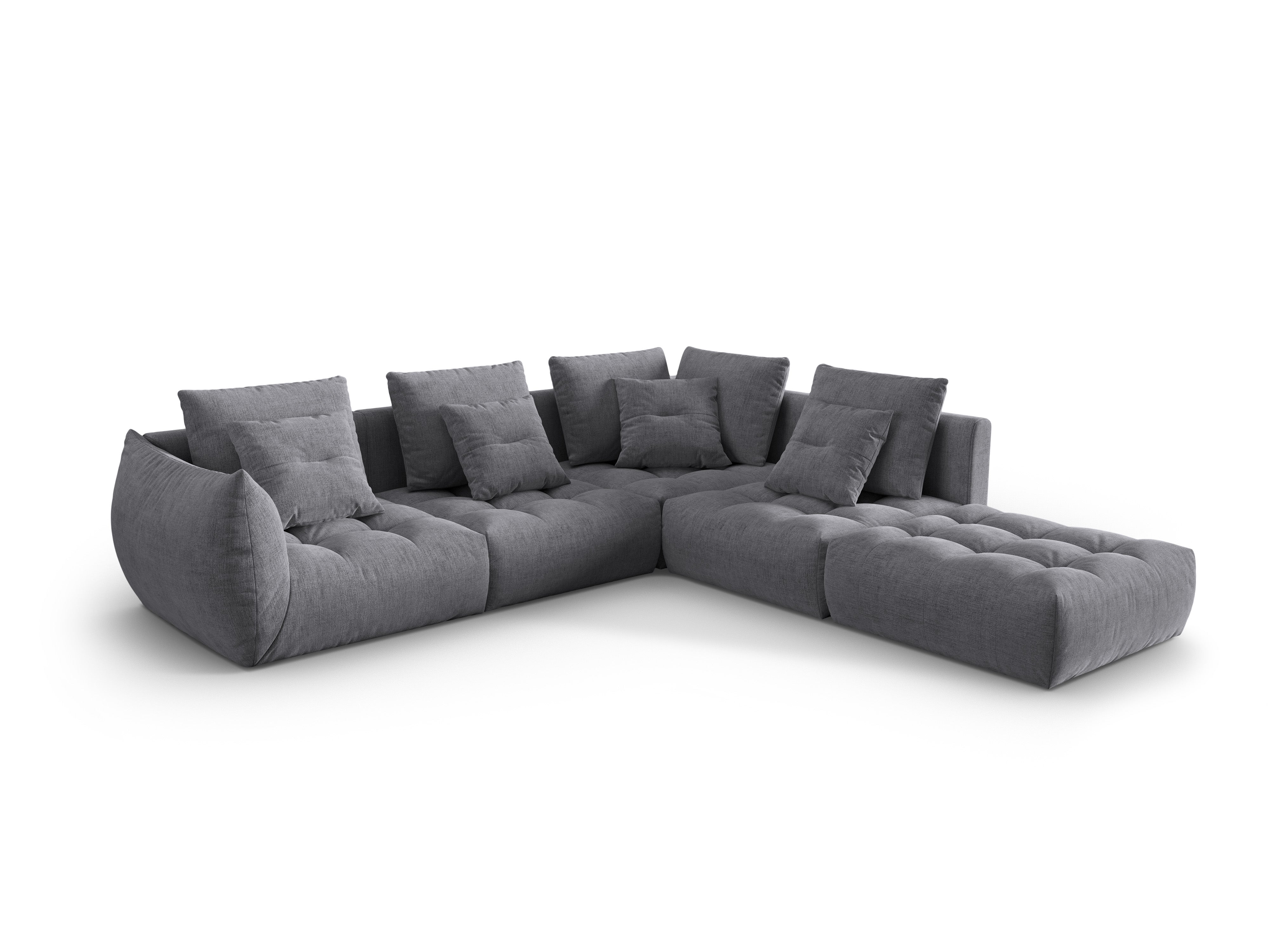 Modularer rechter Ecksofa, "Bloom", 4 Sitze, Grau, 316x310x95
In Europa gemacht