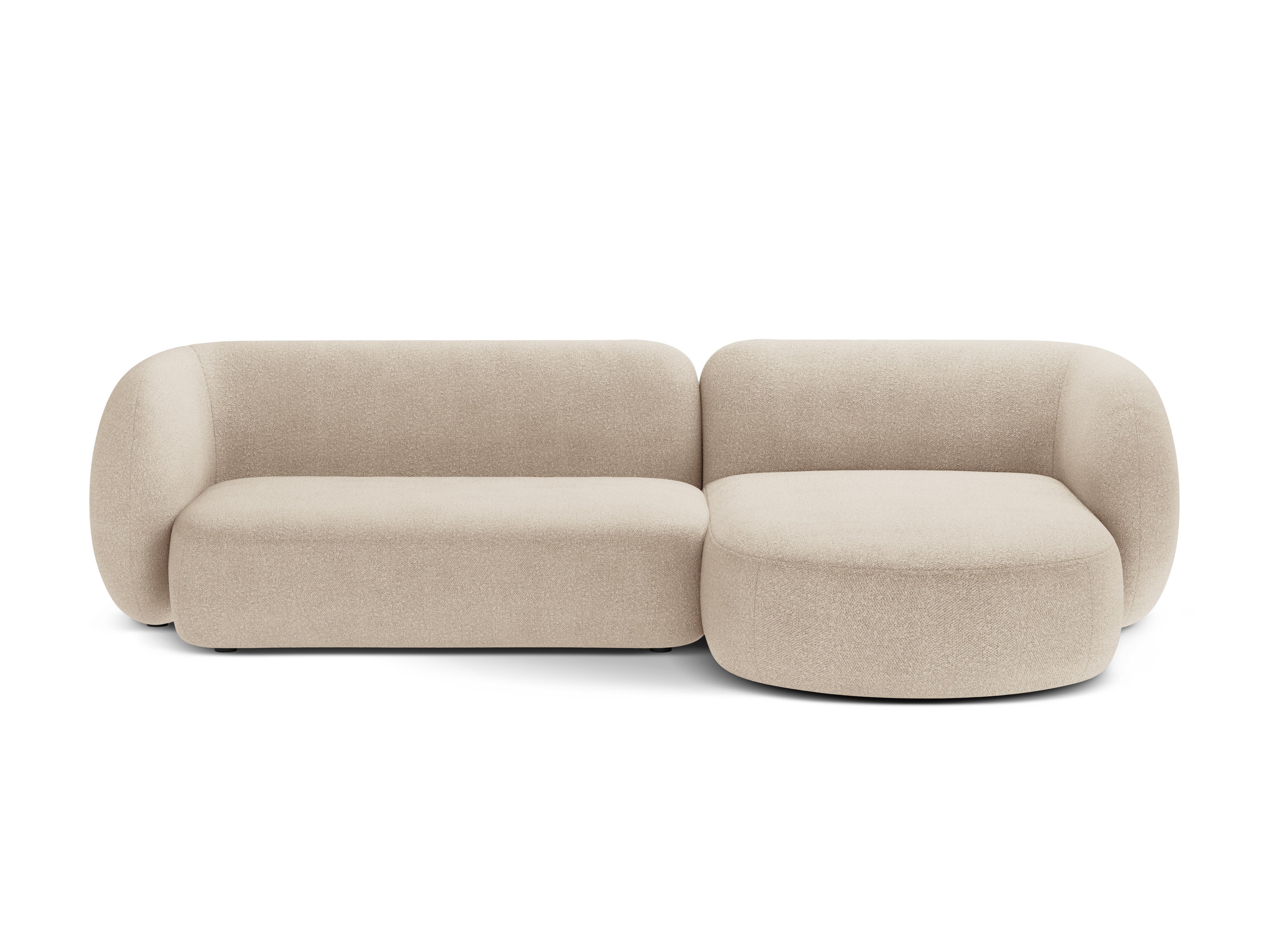 Rechtsseitige 3-Sitzer-Eckcouch KATE beige Boucle