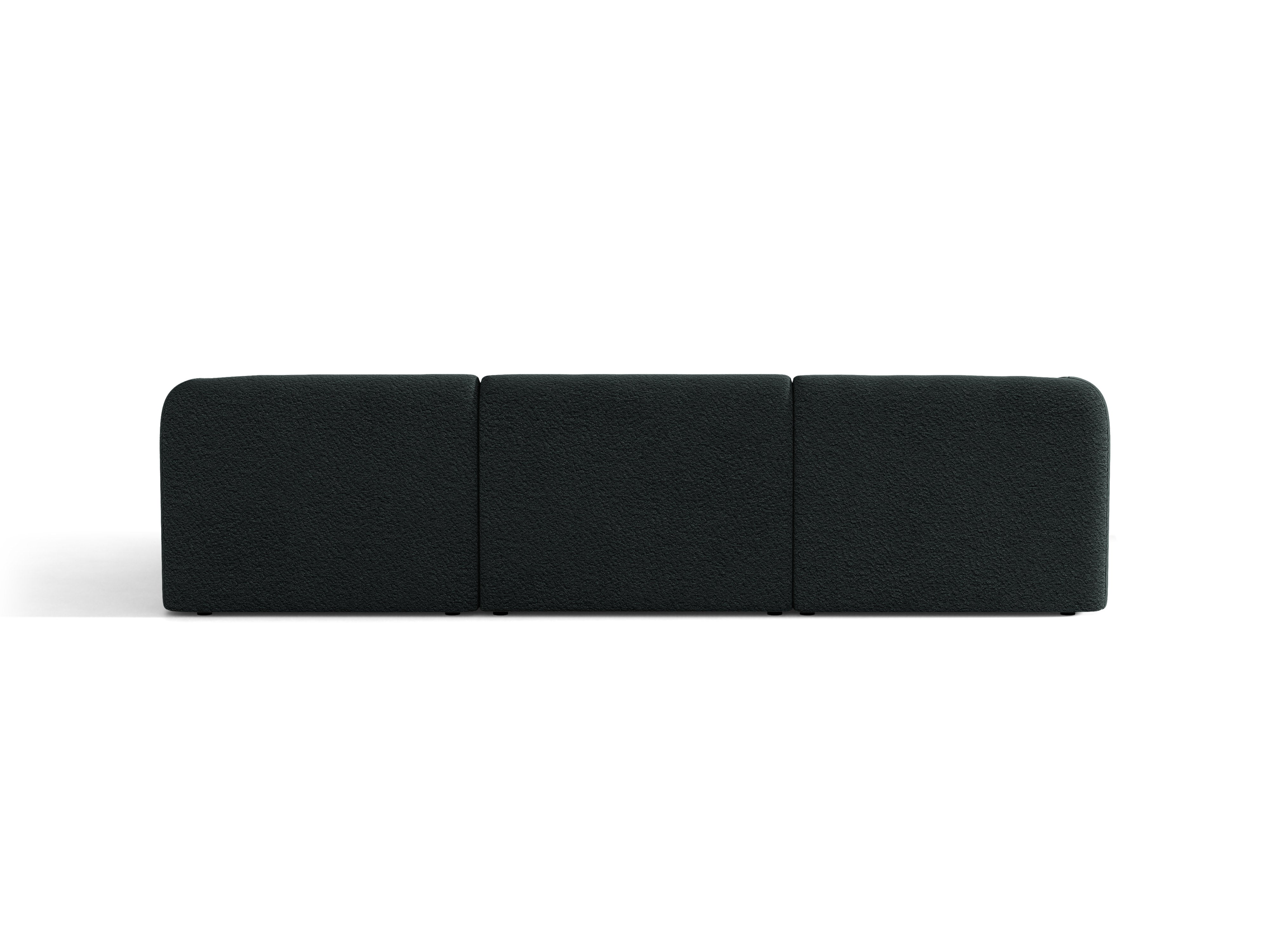 4-sitziger rechter Ecksofa MILEY schwarz Boucle