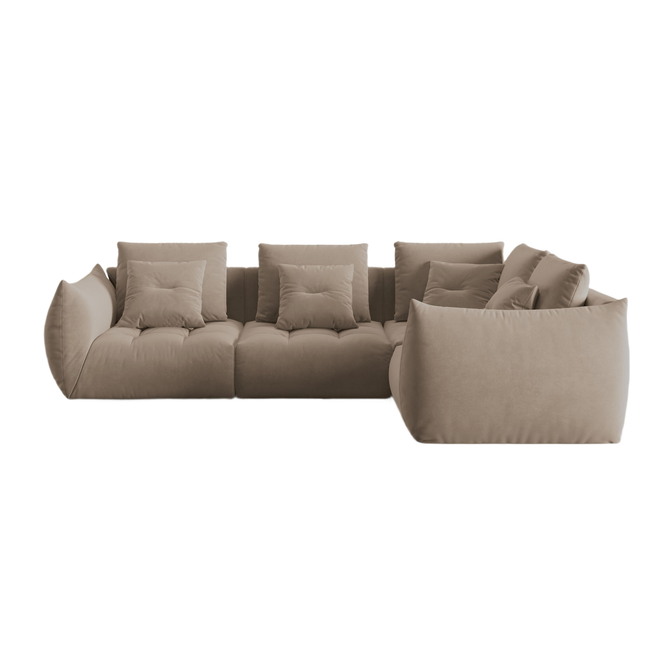Velvet Modular Right Ecke Sofa, "Bloom", 3 Sitze, hellbraun, 316x216x95
In Europa gemacht