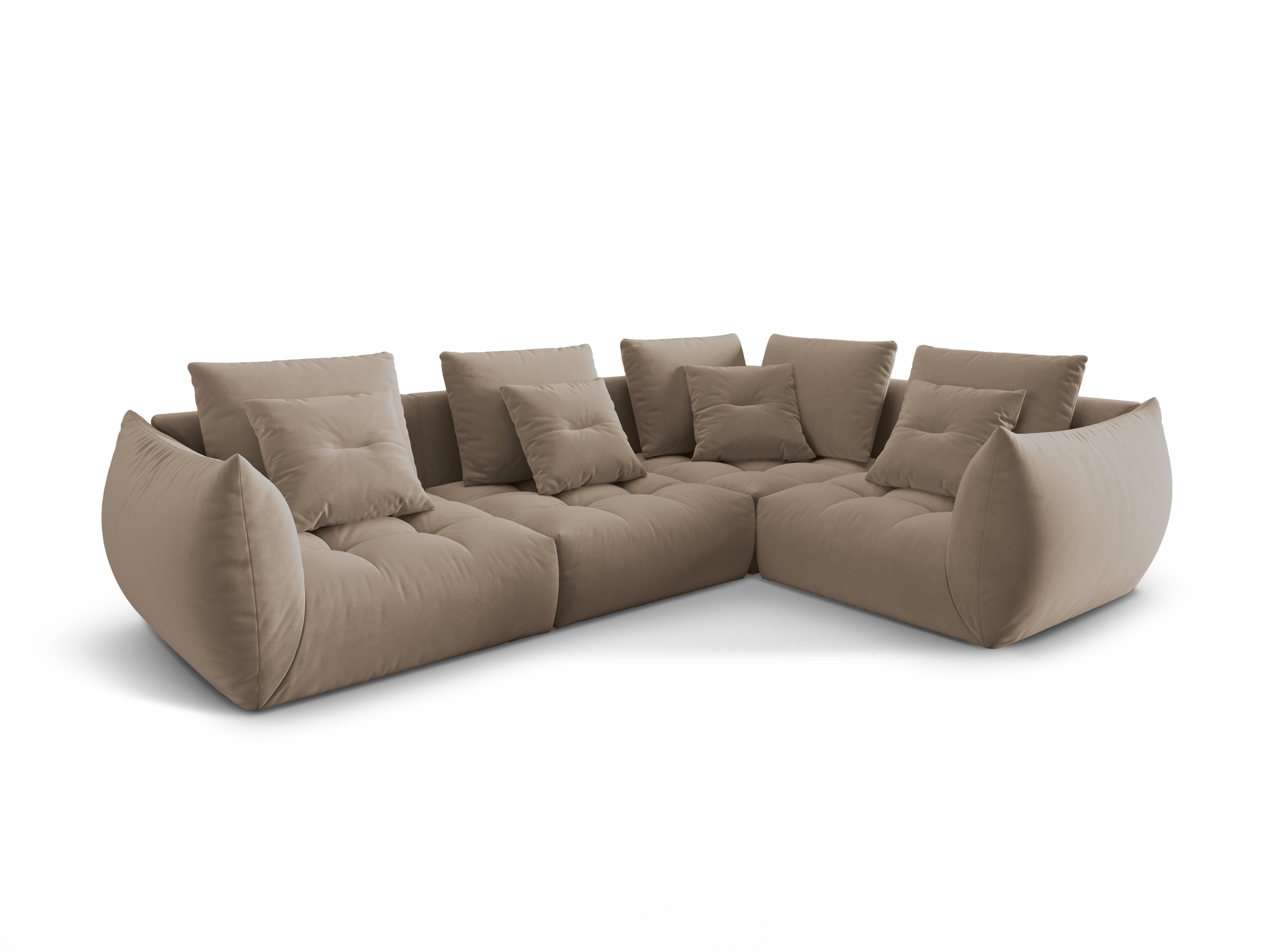 Velvet Modular Right Ecke Sofa, "Bloom", 3 Sitze, hellbraun, 316x216x95
In Europa gemacht
