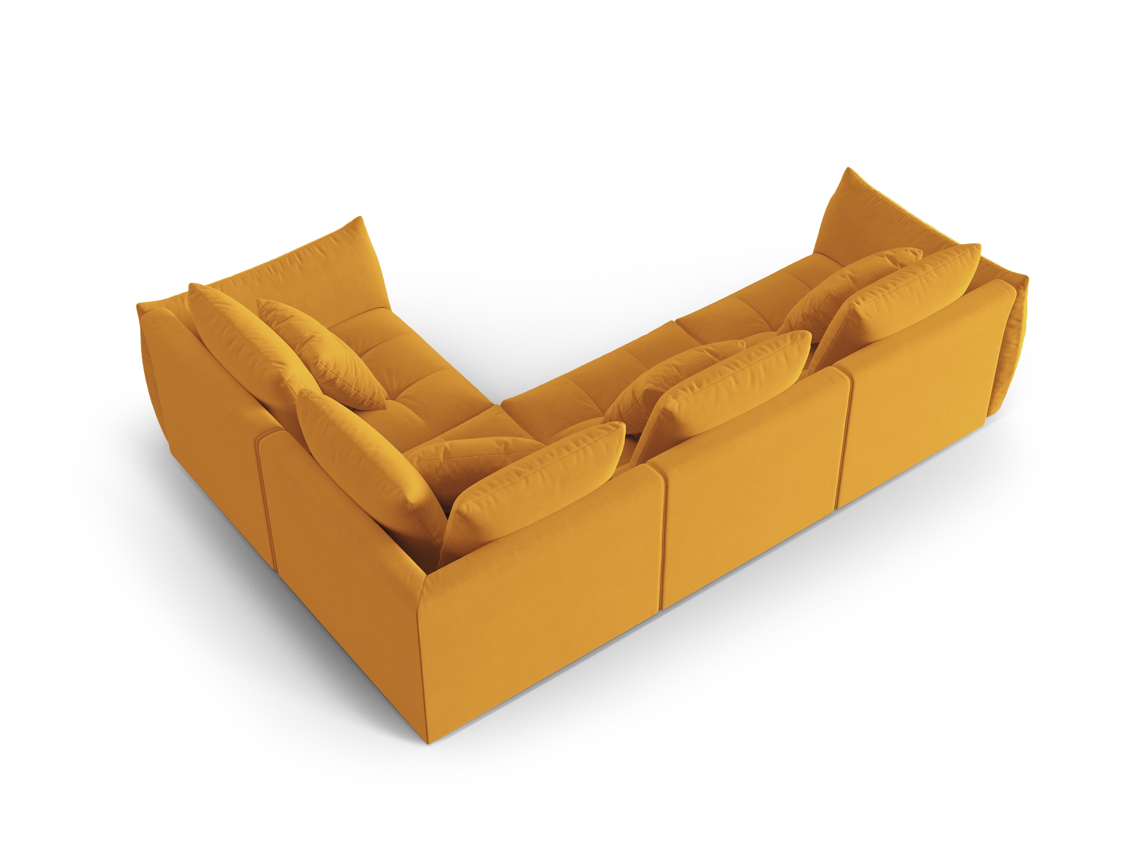 Velvet Modular Right Corner Sofa, "Bloom", 3 Sitze, Gelb, 316x216x95
In Europa gemacht
