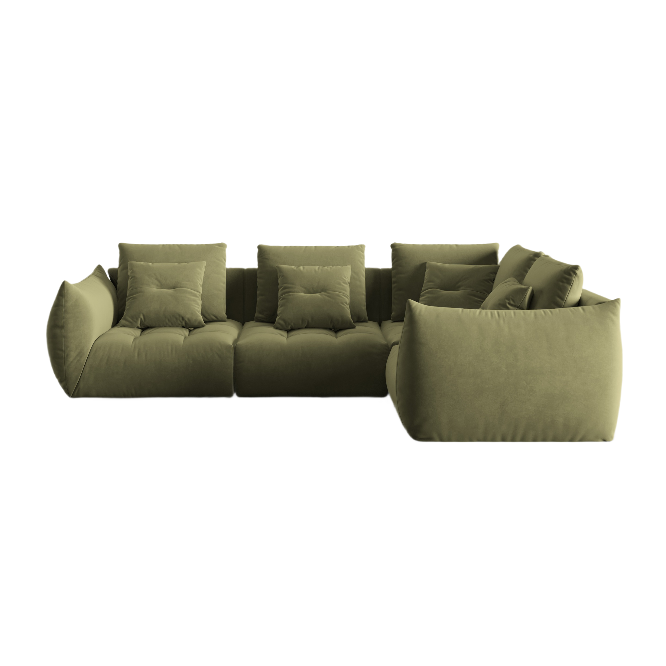 Velvet Modular Right Ecke Sofa, "Bloom", 3 Sitze, hellgrün, 316x216x95
In Europa gemacht