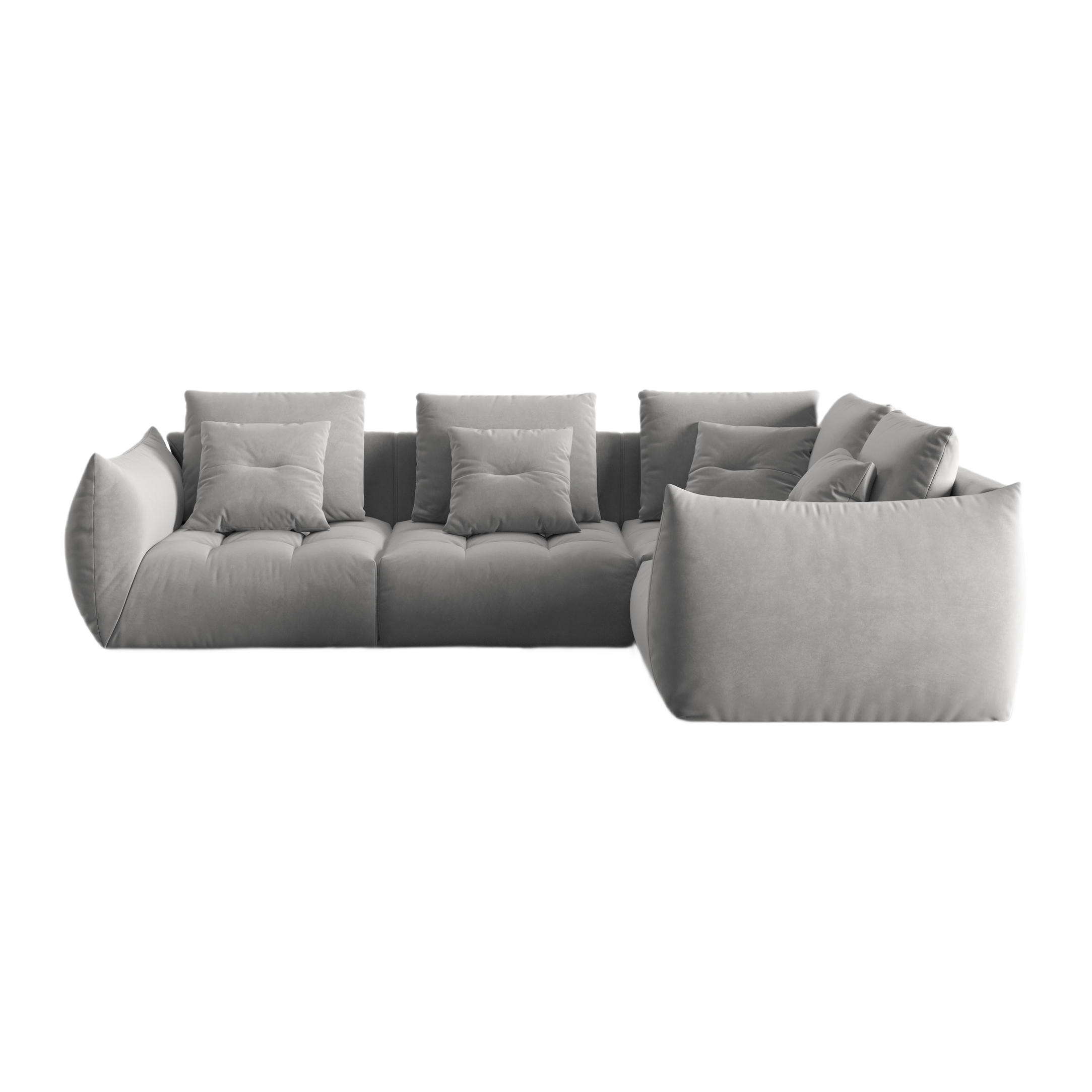 Velvet Modular Right Corner Sofa, "Bloom", 3 Sitze, Grau, 316x216x95
In Europa gemacht