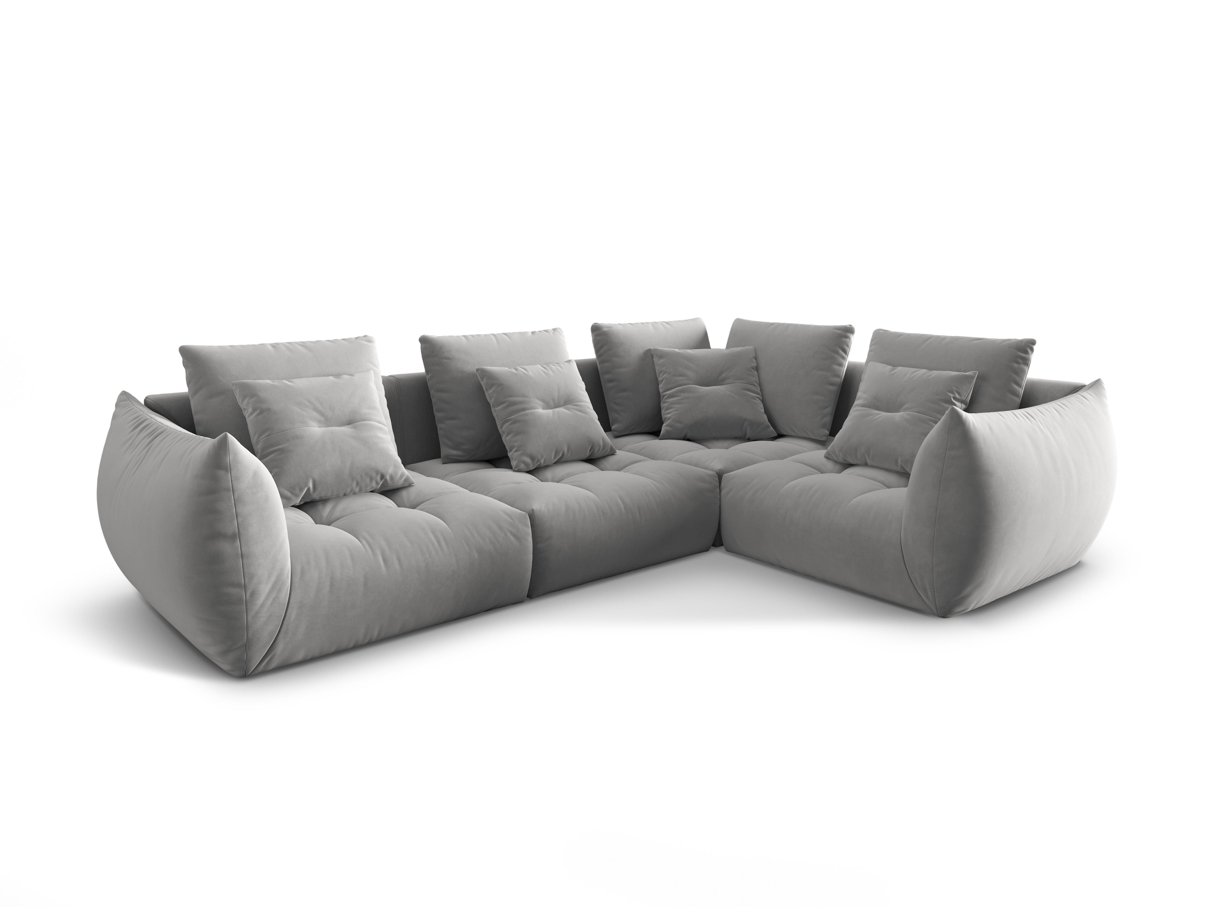 Velvet Modular Right Corner Sofa, "Bloom", 3 Sitze, Grau, 316x216x95
In Europa gemacht