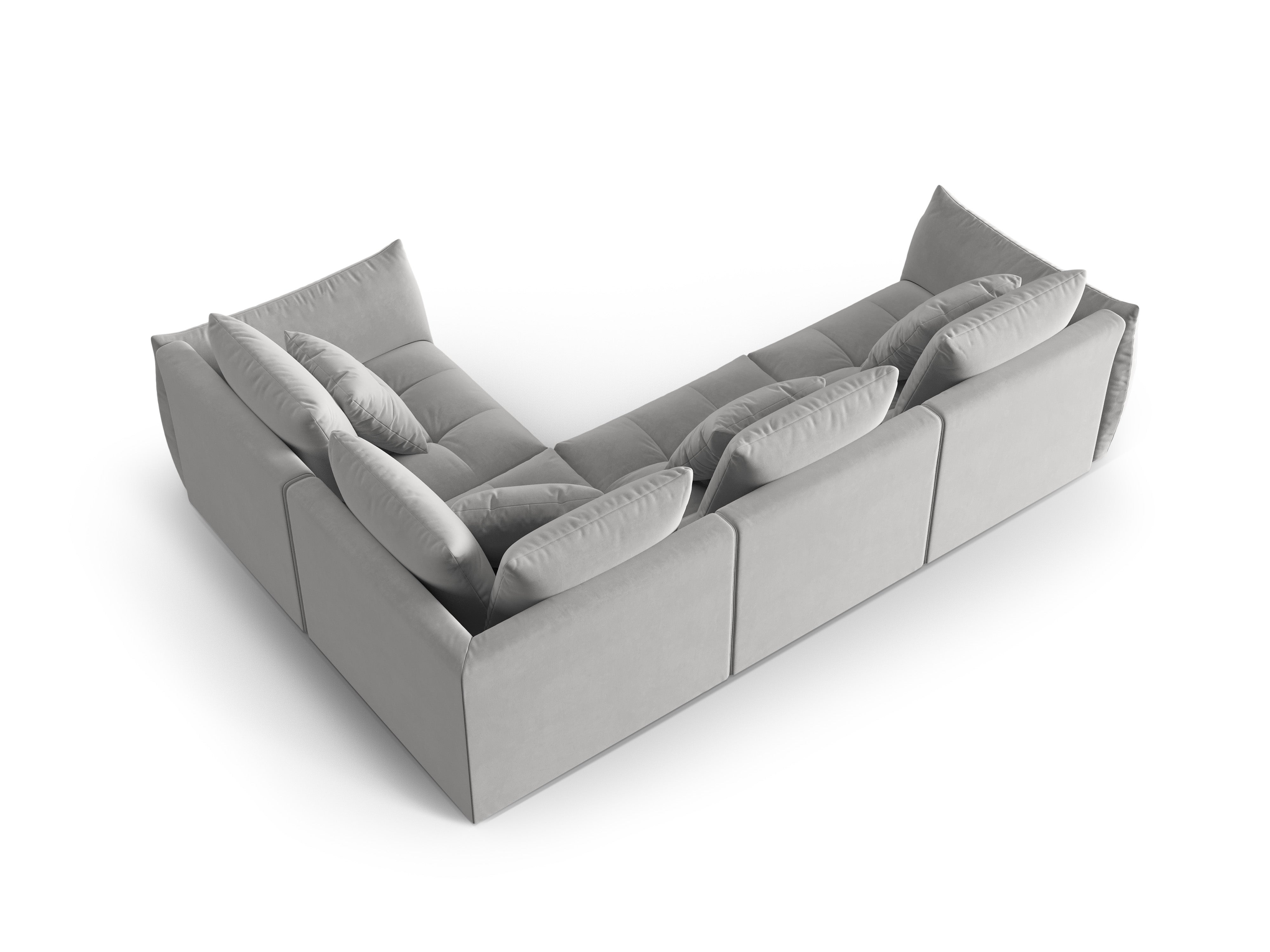 Velvet Modular Right Corner Sofa, "Bloom", 3 Sitze, Grau, 316x216x95
In Europa gemacht