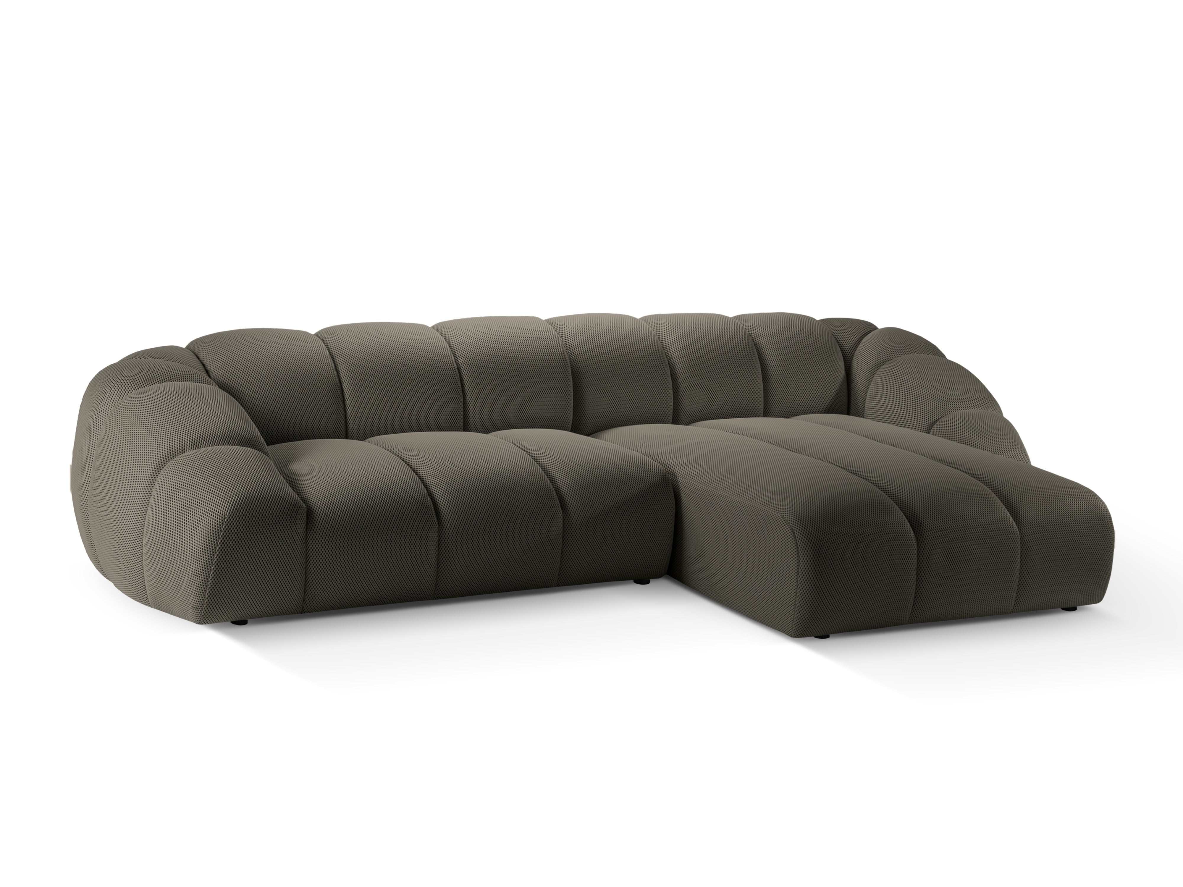 Right Corner Sofa, "Diana", 4 Seats, Steel, 334x182x72
Made in Europe