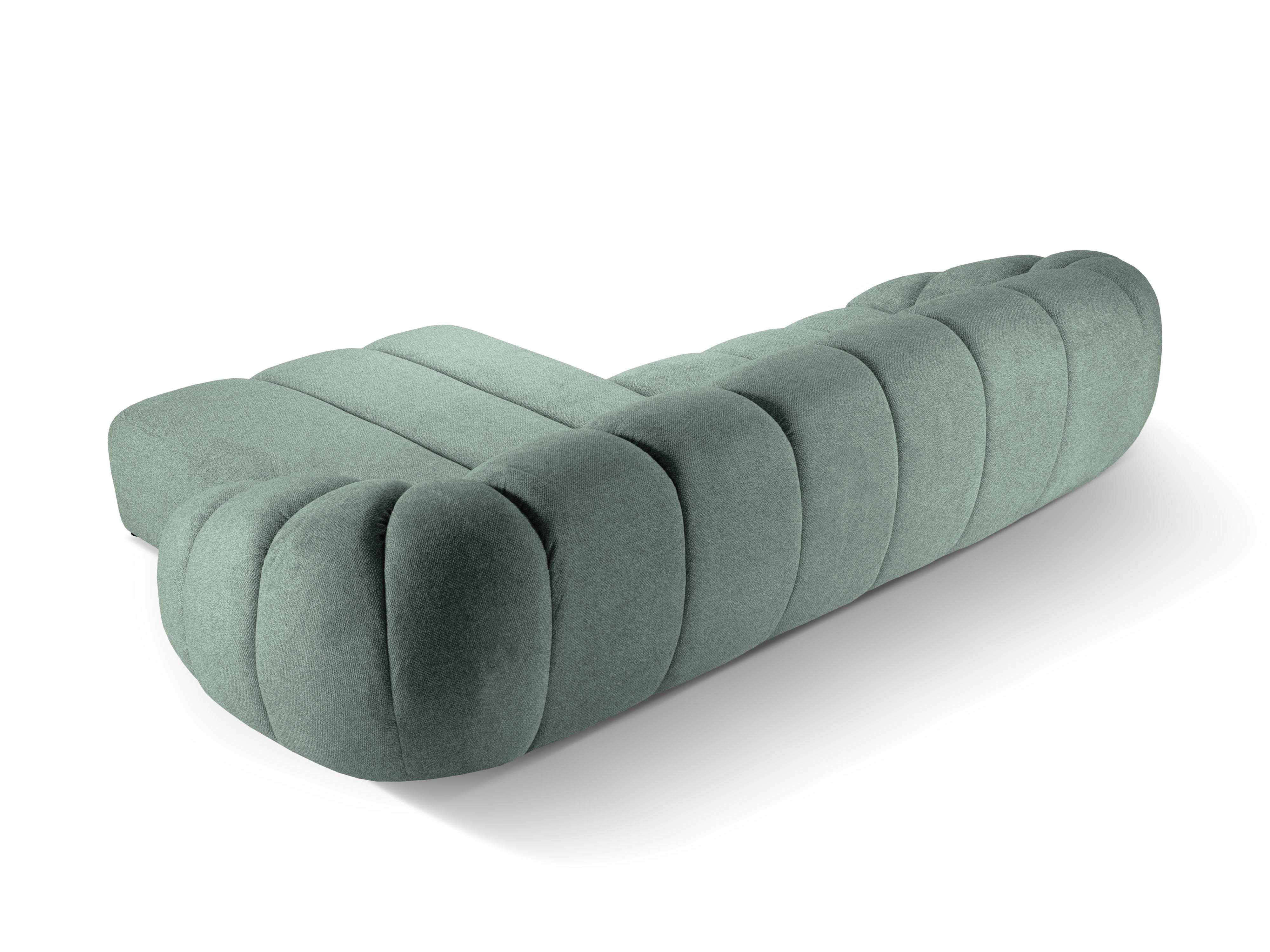 4-seater right-facing corner sofa DIANA mint chenille