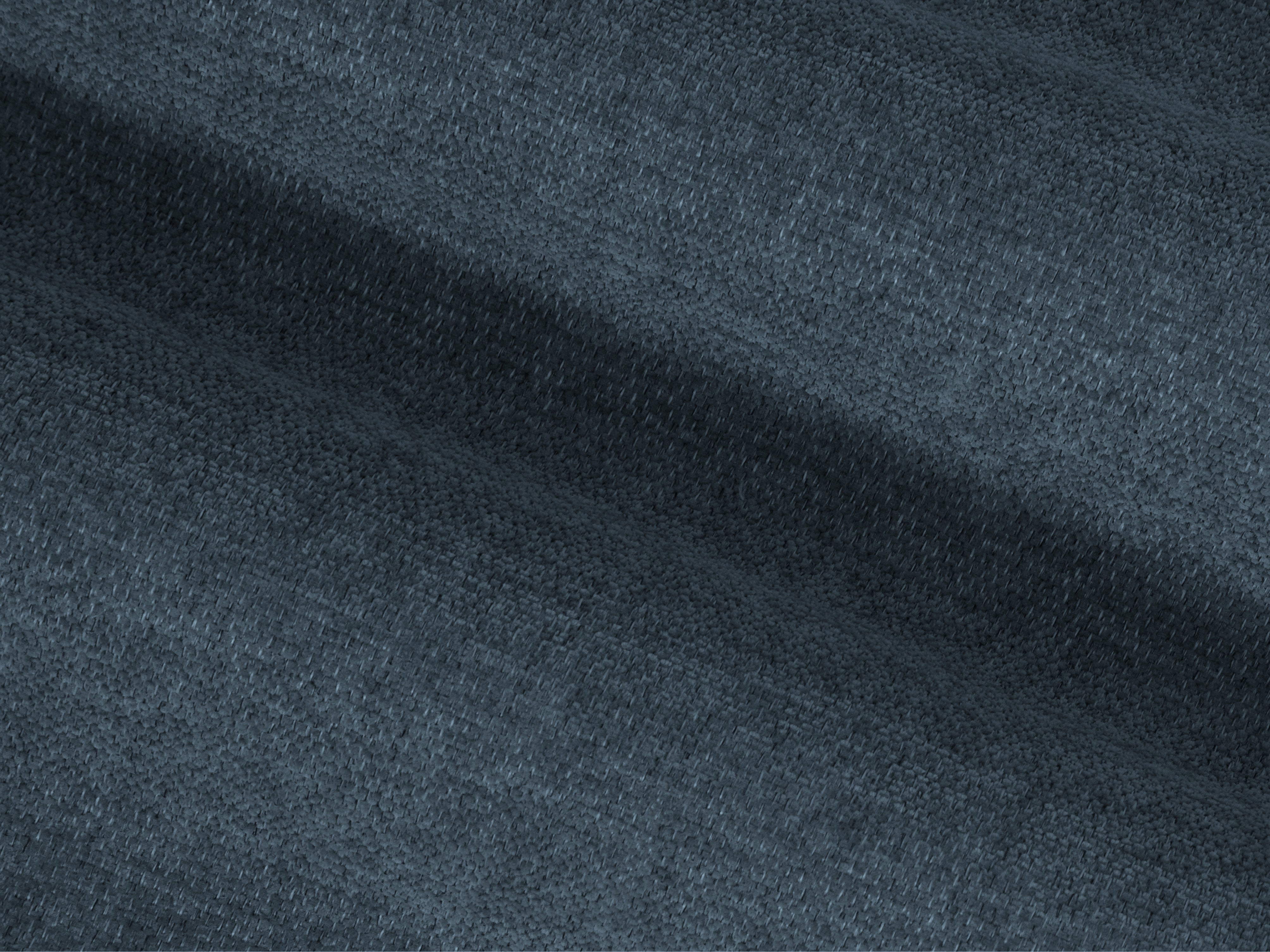 Right-sided corner sofa BEMY dark blue chenille