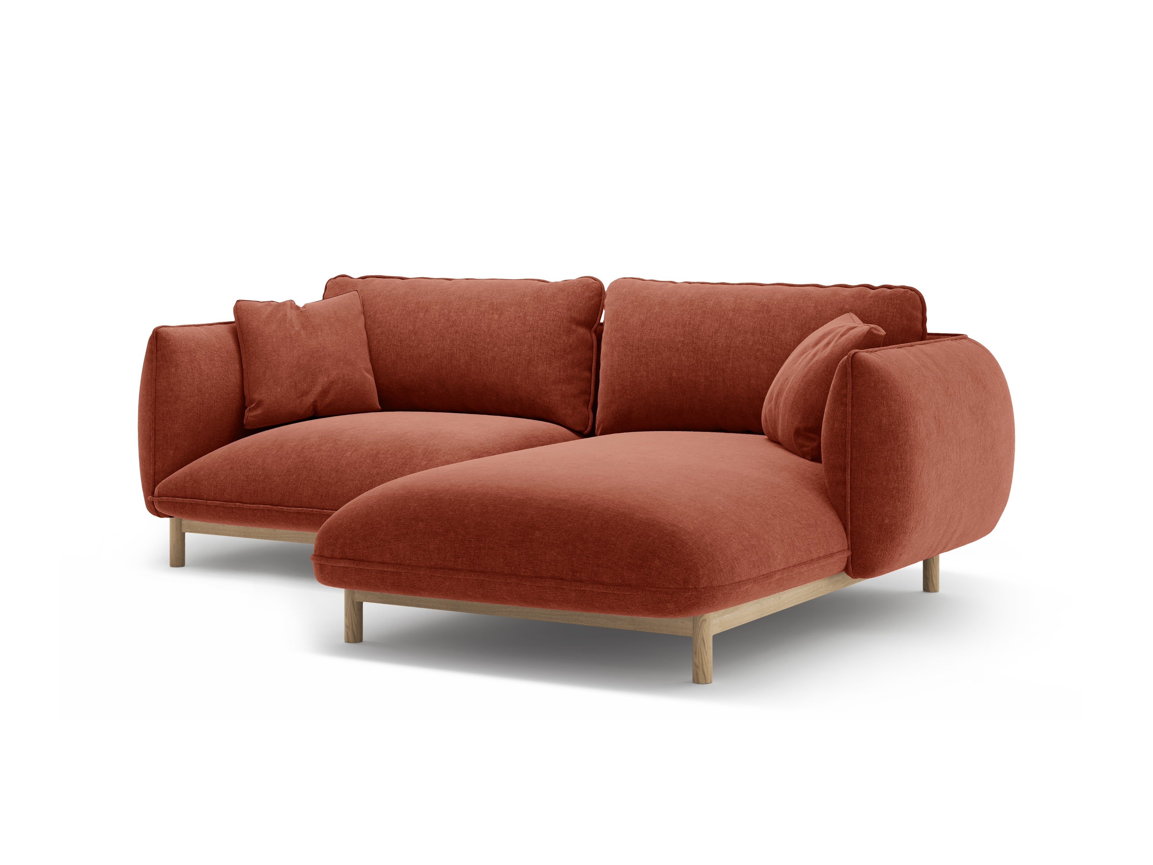 Right-hand corner sofa ADA in chestnut chenille