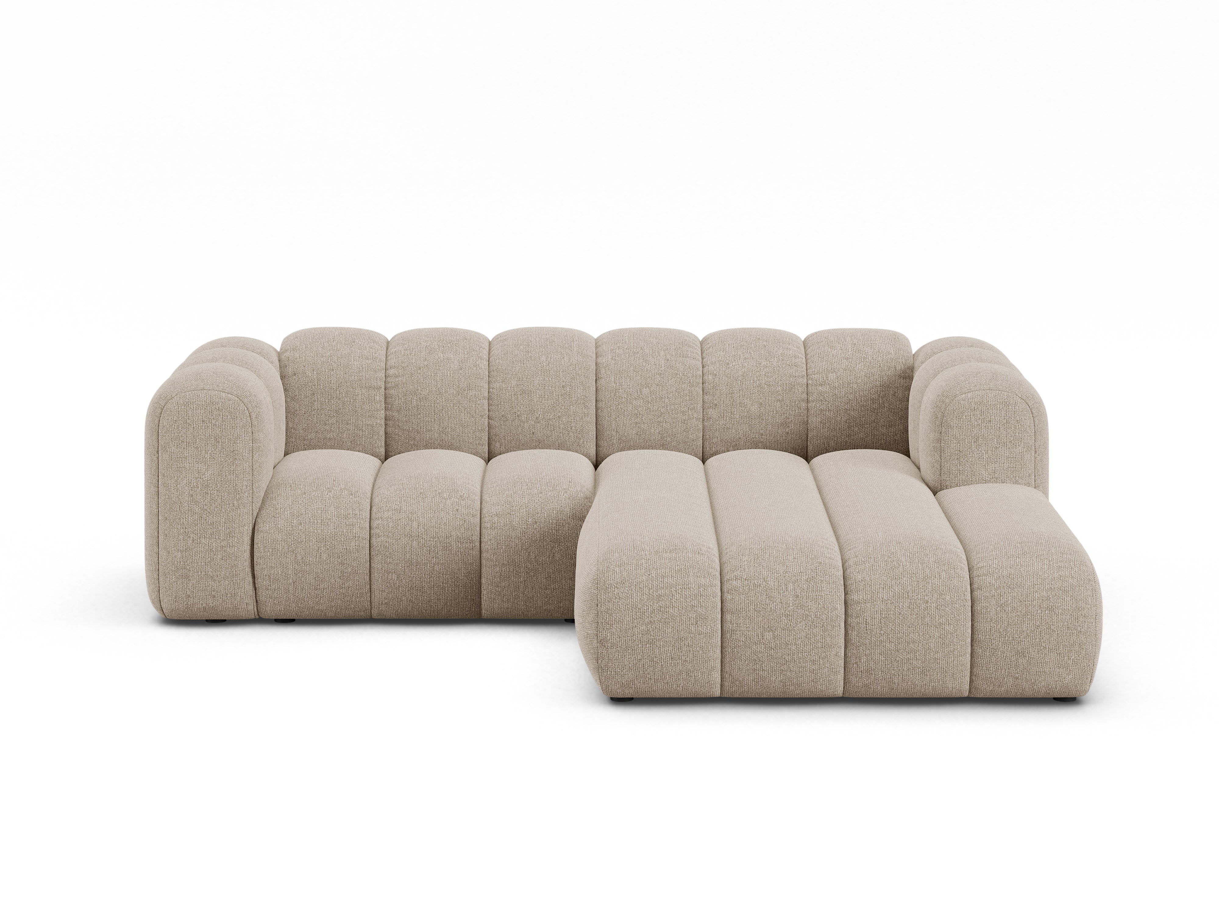 3-sitziger rechter Ecksofa LUPINE beige Chenille