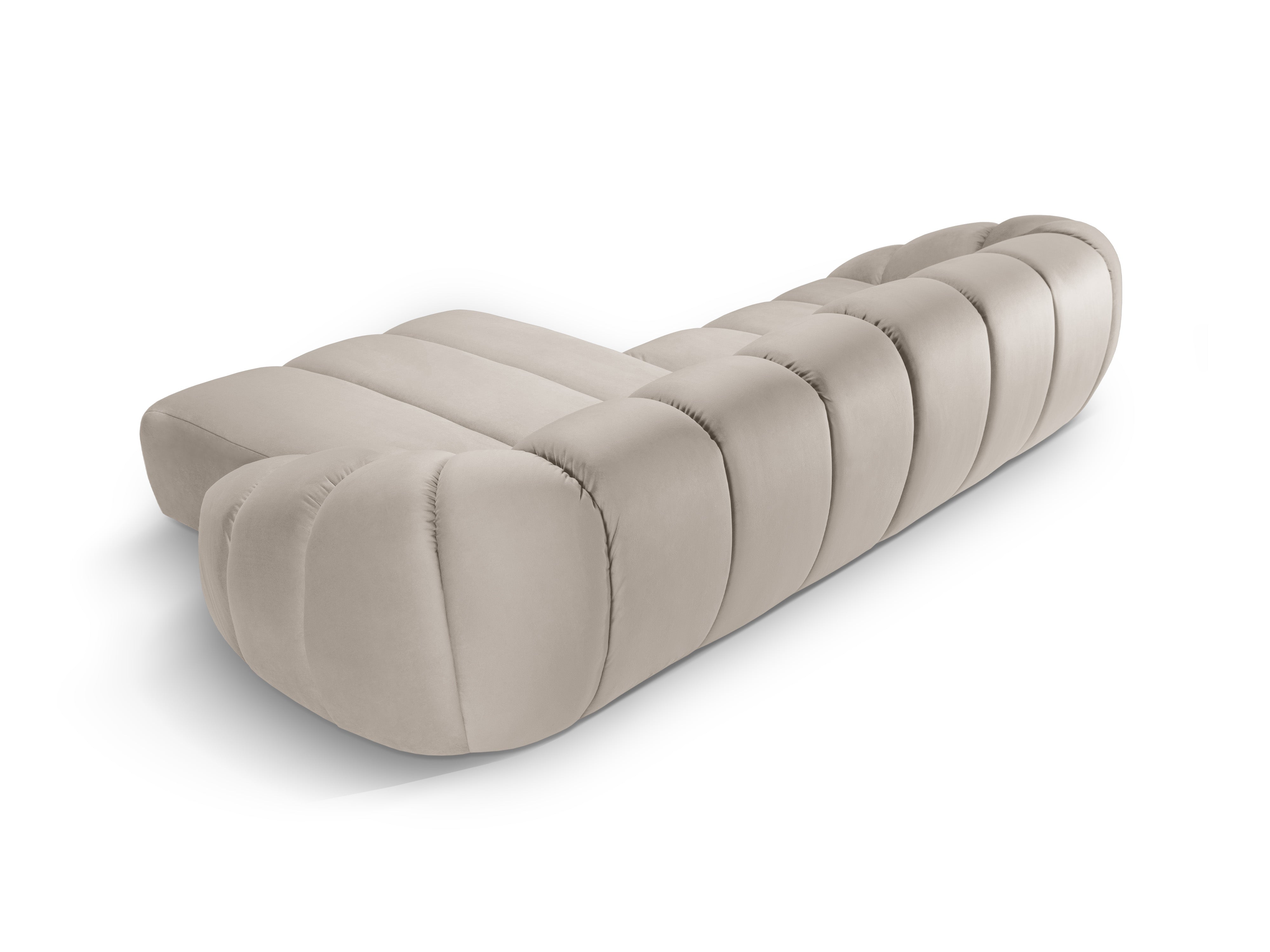 Velvet Right Corner Sofa, "Diana", 4 Seats, Beige, 334x182x72
Made in Europe