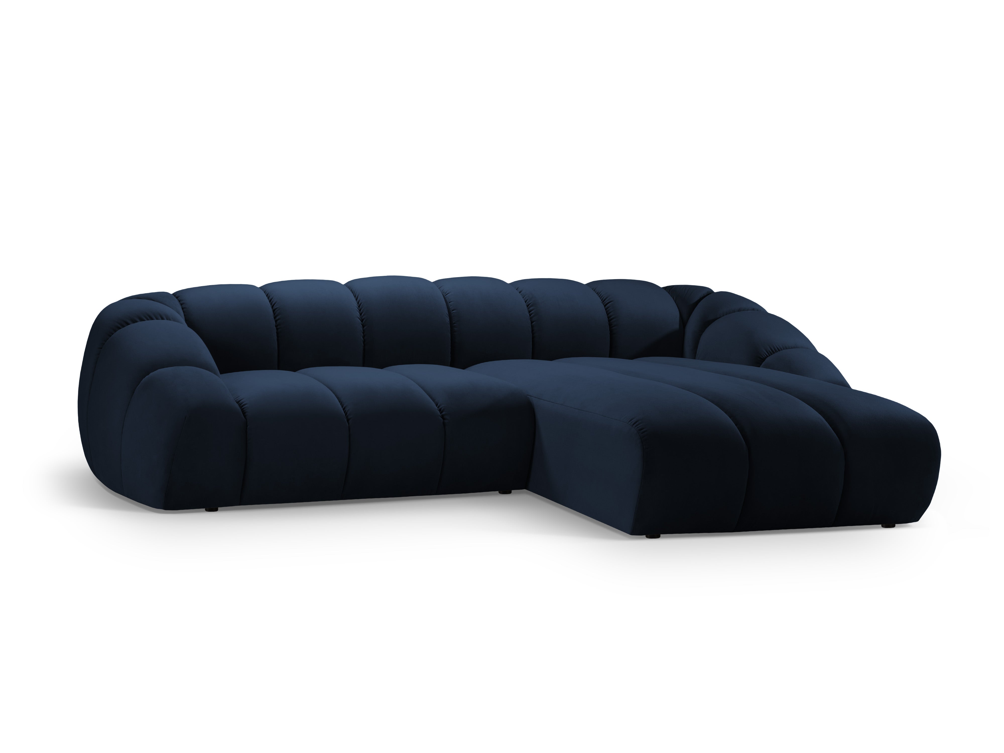 Velvet Right Corner Sofa, "Diana", 4 Seats, Royal Blue, 334x182x72
Made in Europe