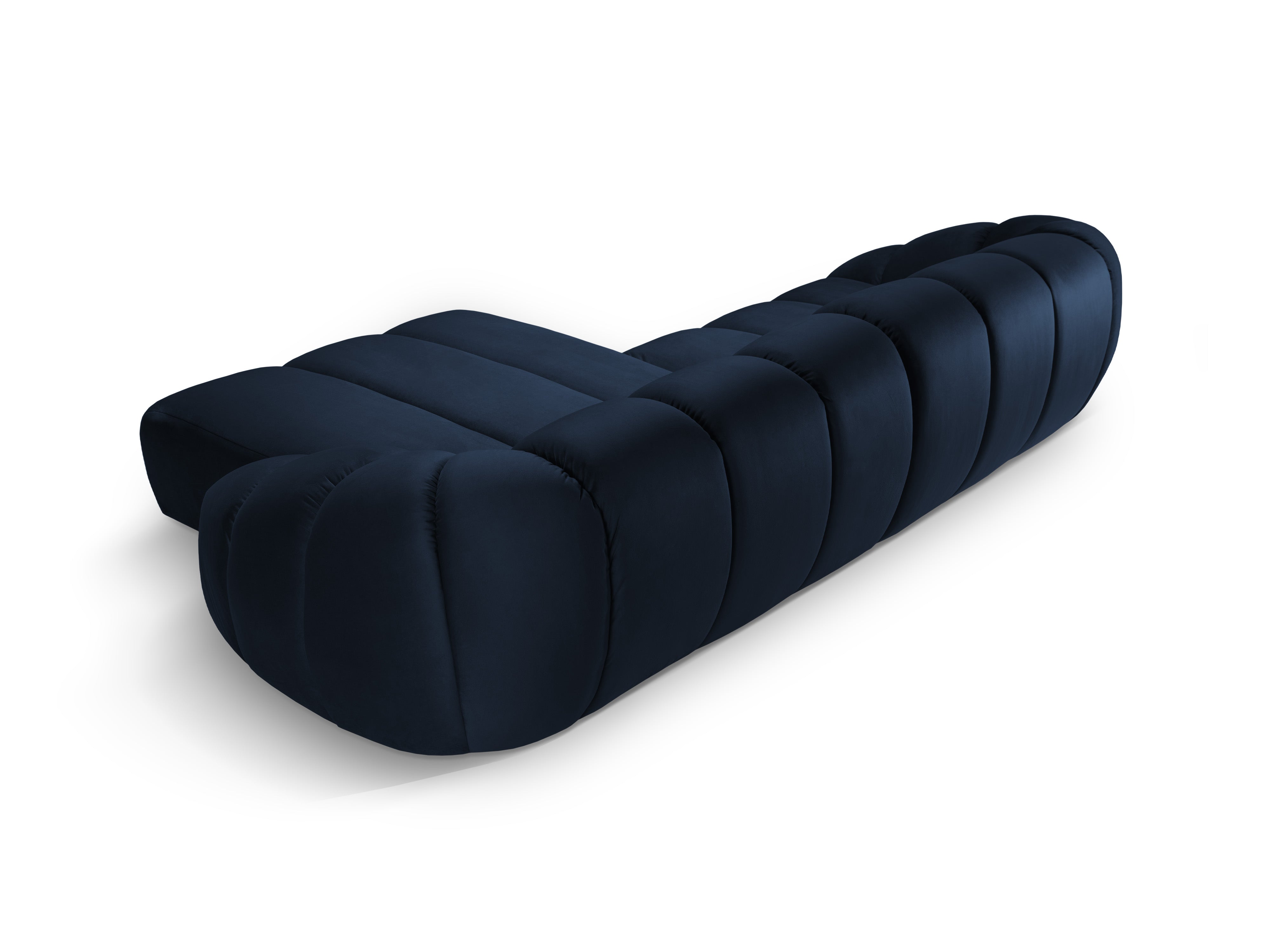 Velvet Right Corner Sofa, "Diana", 4 Seats, Royal Blue, 334x182x72
Made in Europe