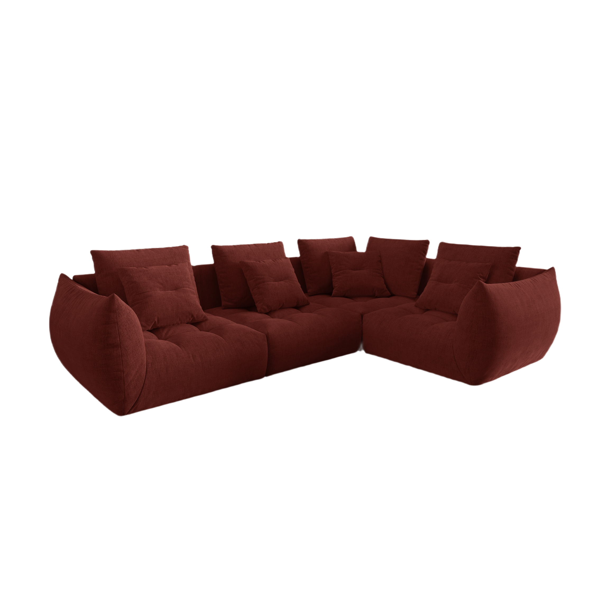 Modular Right Corner Sofa, "Bloom", 3 Seats, Red, 316x216x95
Made in Europe